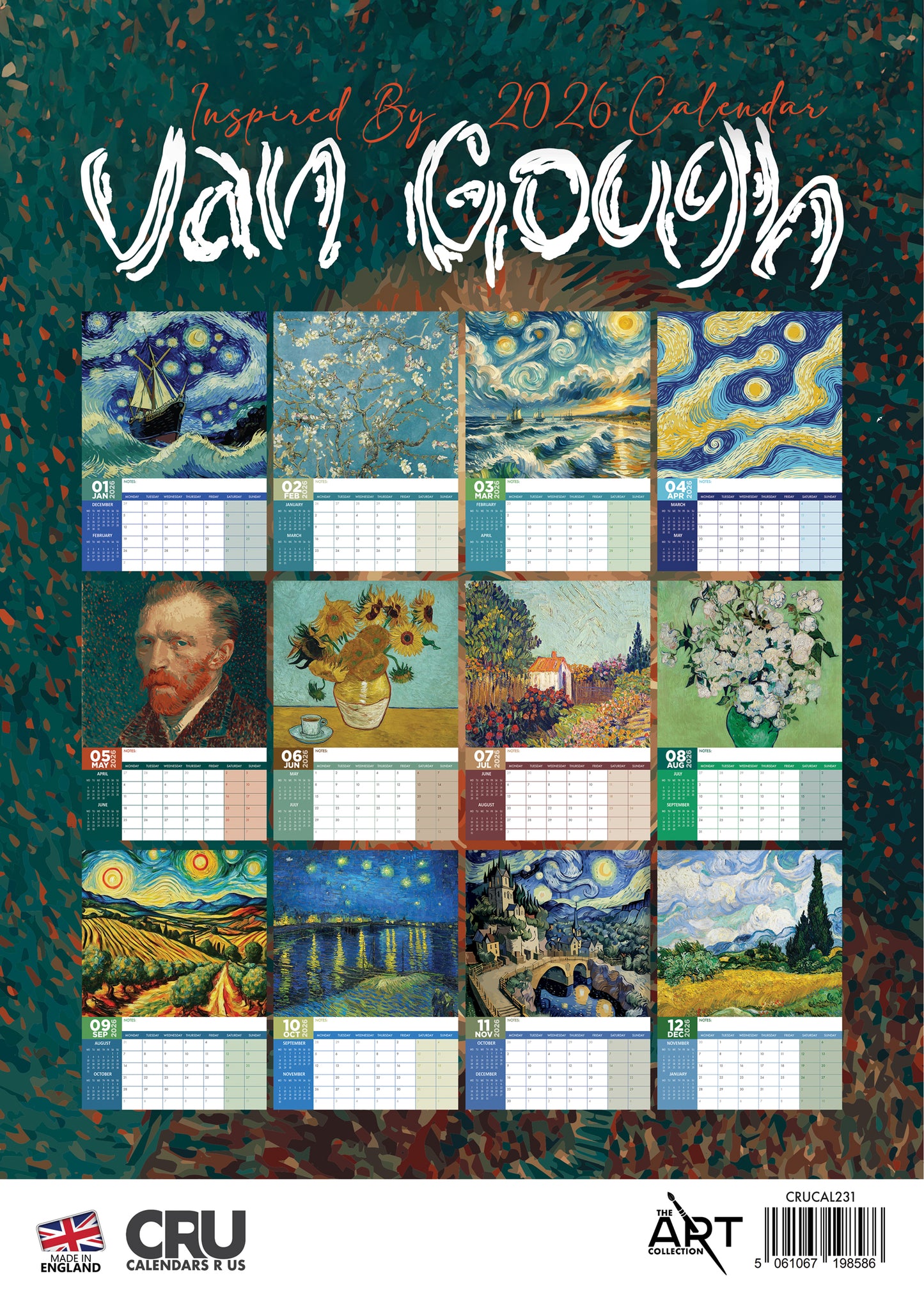 Van Gogh Calendar 2026 – A Year of Timeless Art and Inspiration