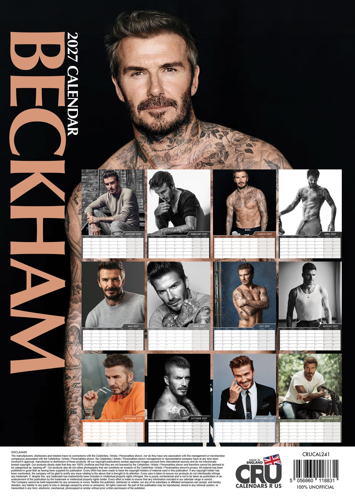 David Beckham Calendar 2027 – A Stylish Year with a Global Icon