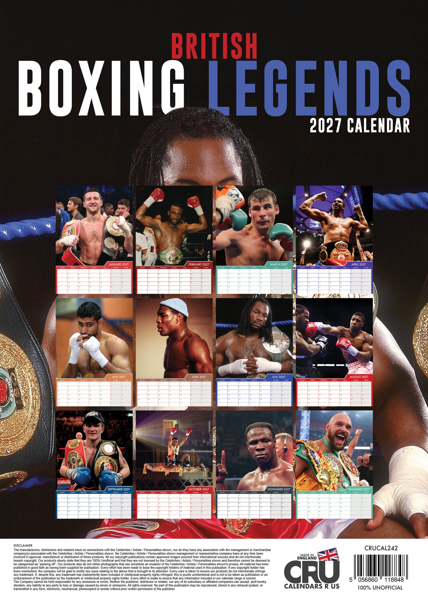 Boxing Legends Calendar 2027 – A Year of Power, Glory & Greatness