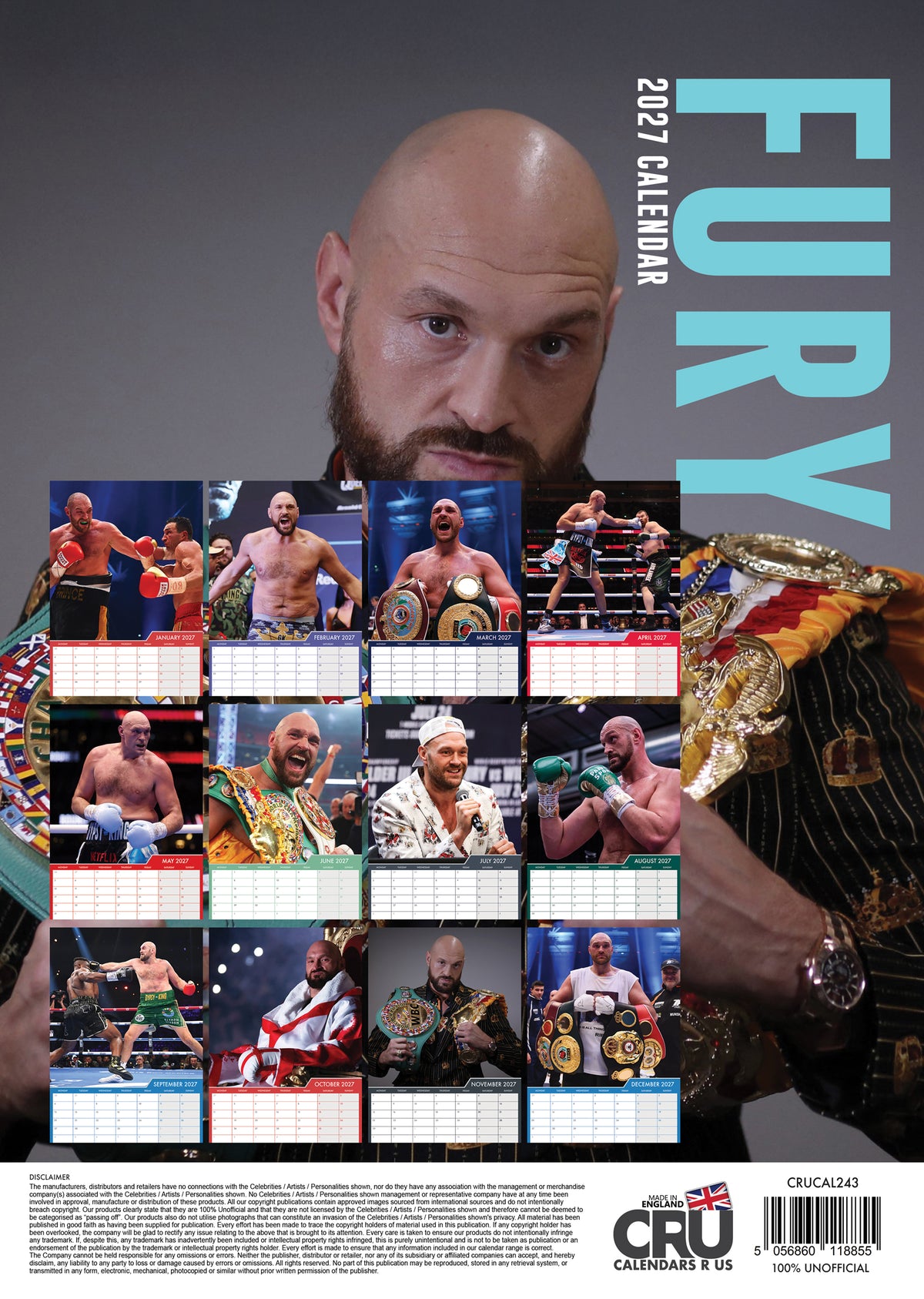 Tyson Fury Calendar 2027 – A Knockout Year with the Heavyweight Legend