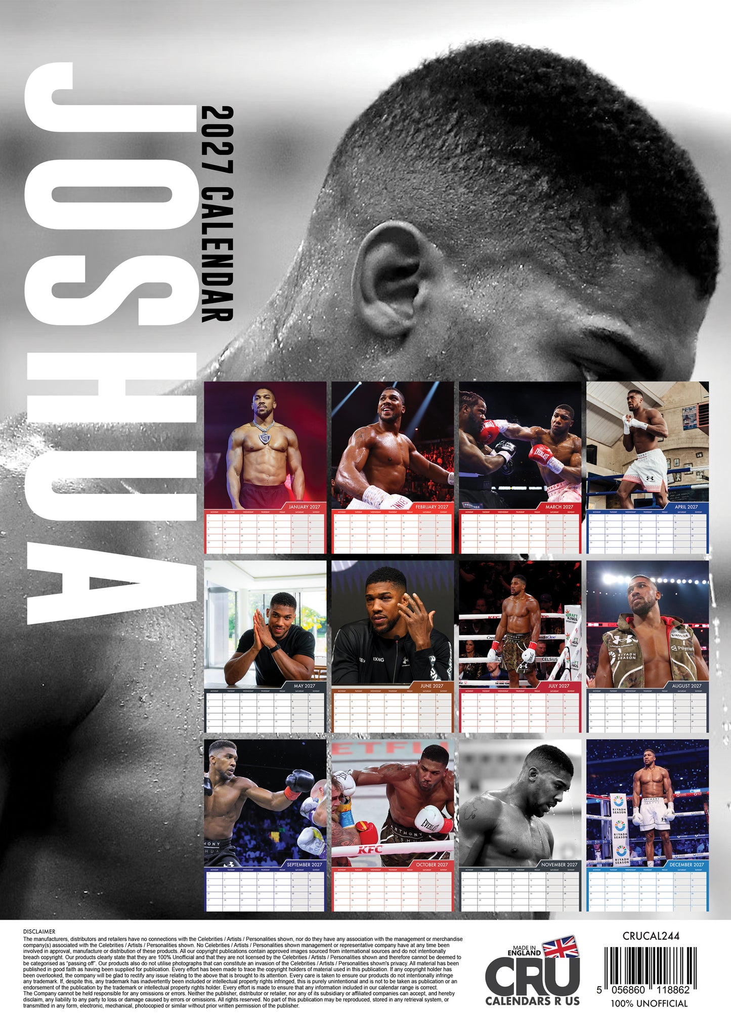 Anthony Joshua Calendar 2027 – A Year with AJ, the Pride of British Boxing
