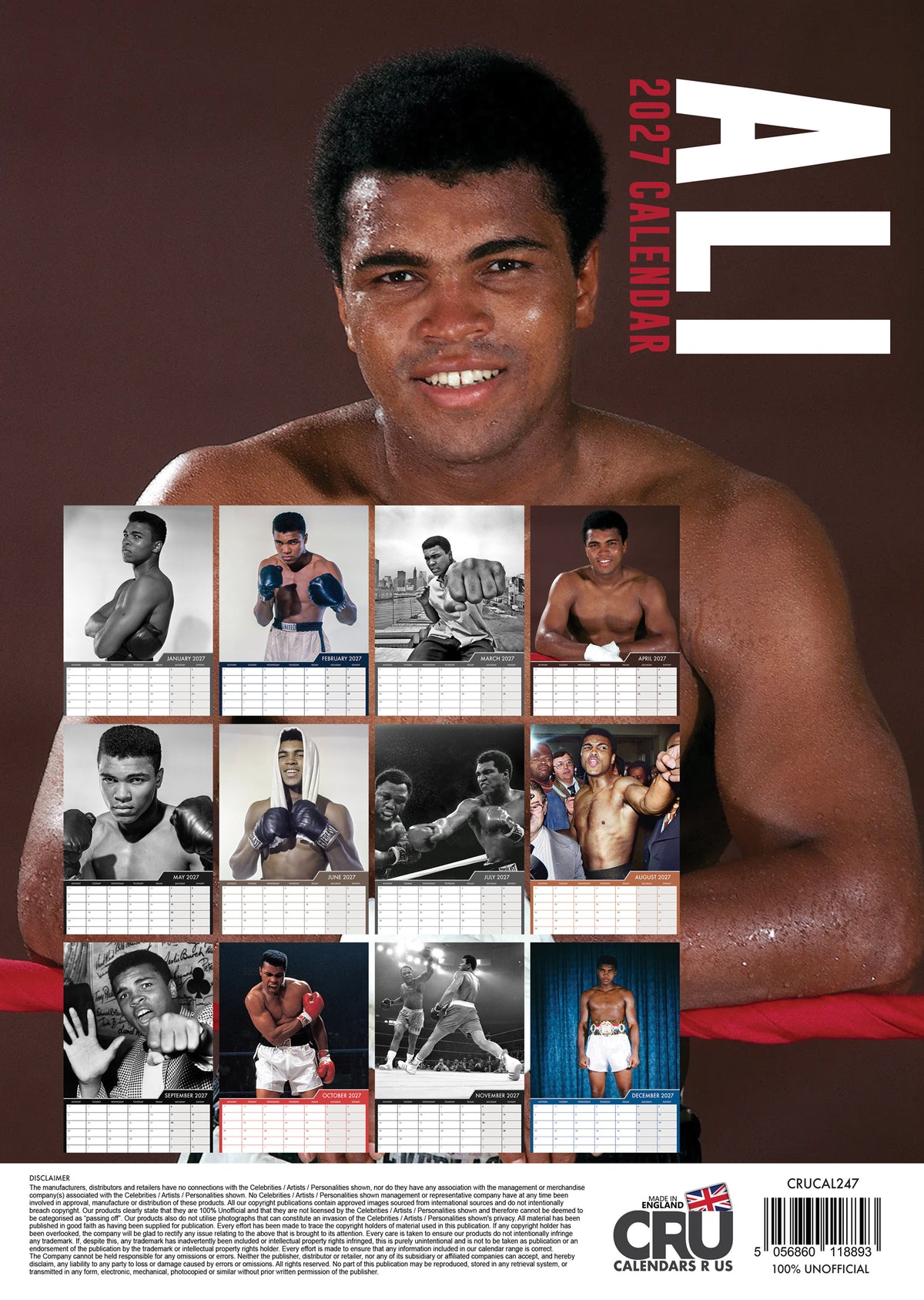 Muhammad Ali Calendar 2027 – A Year of Courage, Charisma & Champion Spirit