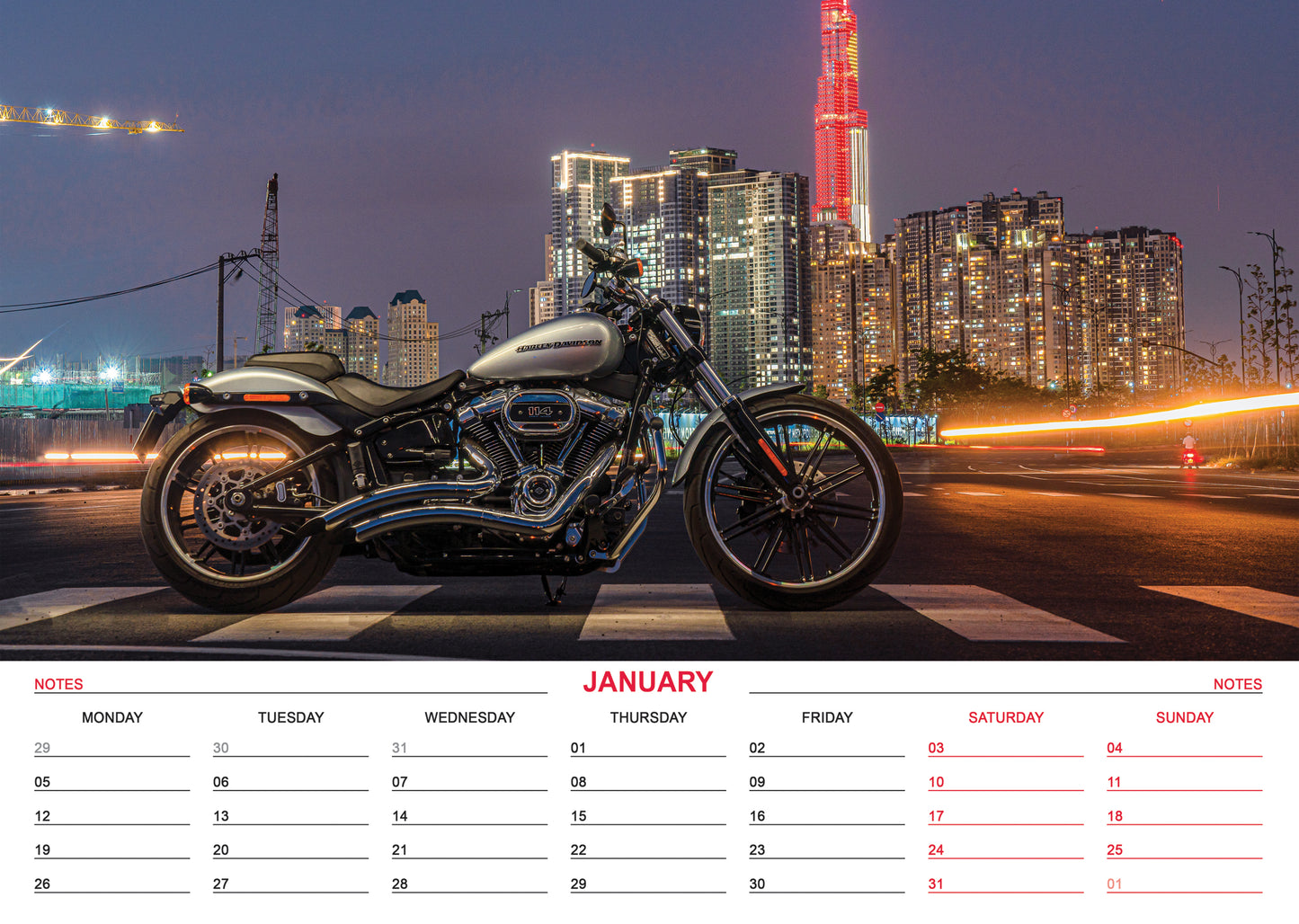 Harley-Davidson Calendar 2026 – Ride Through the Year in Style