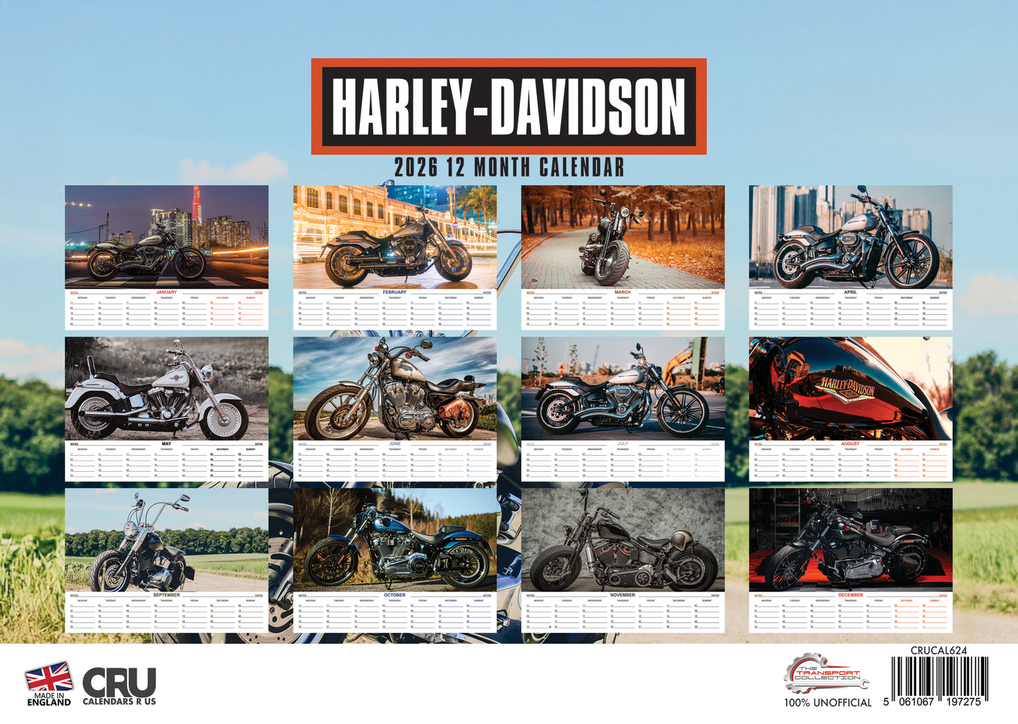Harley-Davidson Calendar 2026 – Ride Through the Year in Style