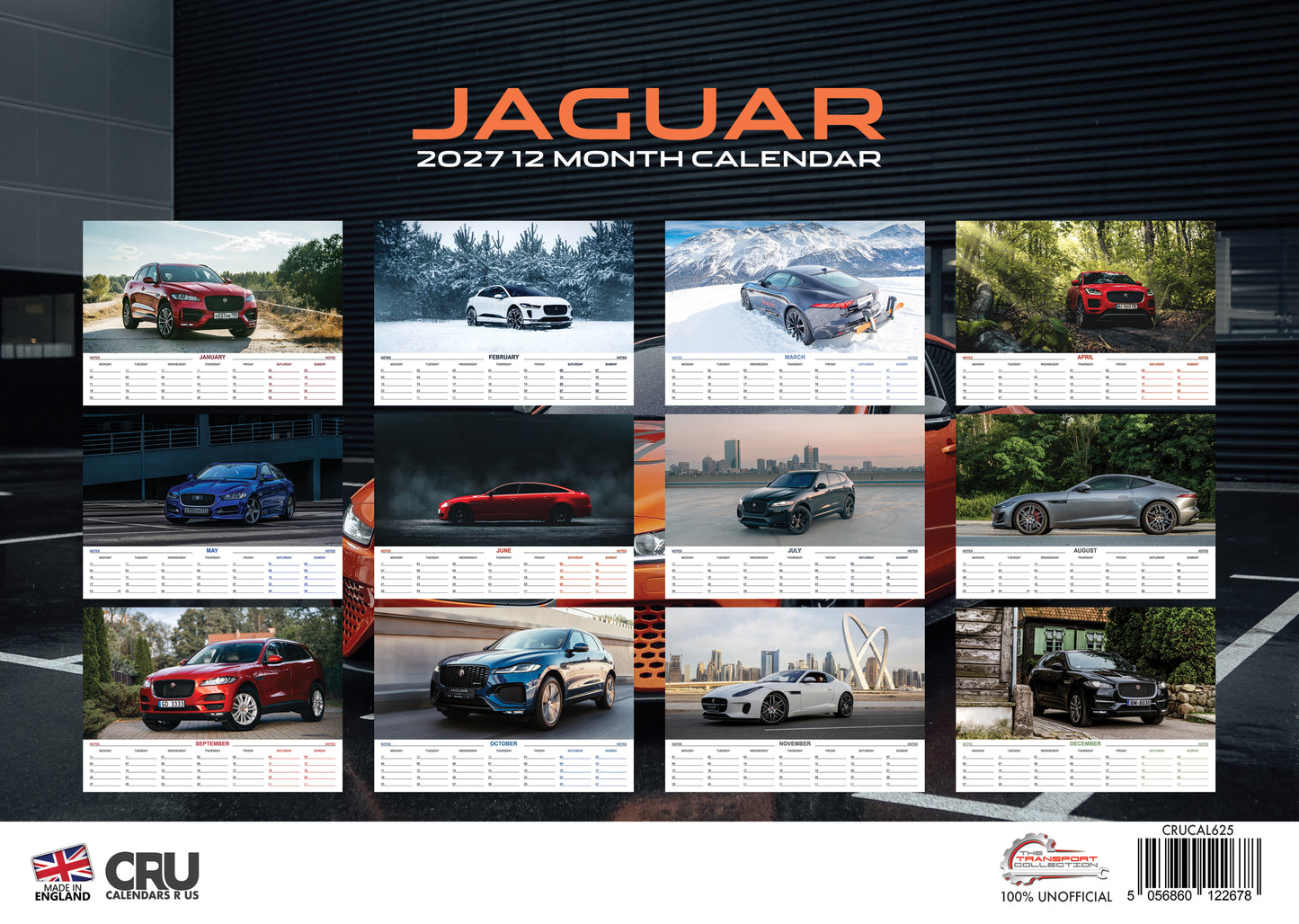 Jaguar Car Calendar 2027 – A Year of British Performance and Elegance