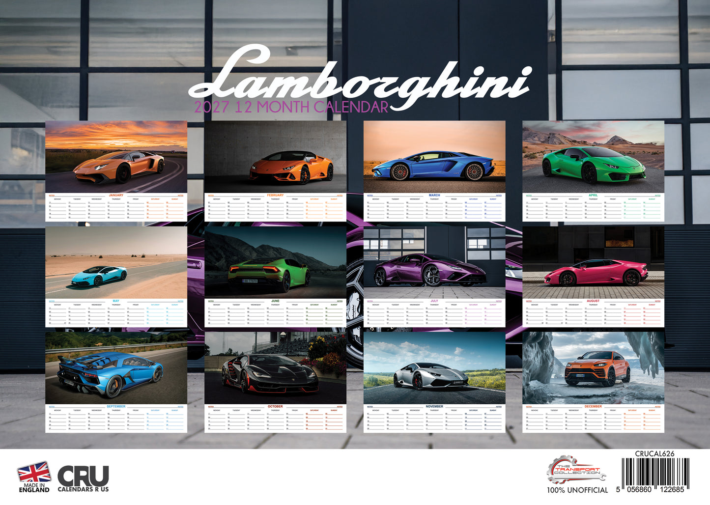 Lamborghini Calendar 2027 – A Supercar Showcase of Power and Precision