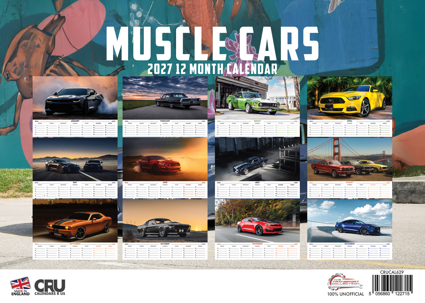 Muscle Cars Calendar 2027 – A Year of Raw Power and Classic Design