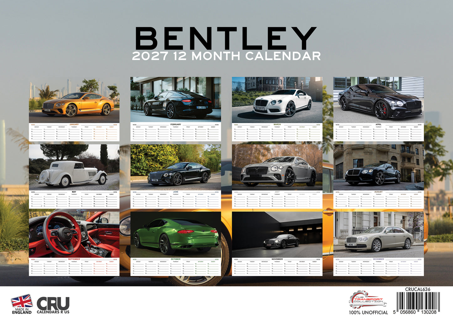 Bentley Calendar 2027 – Experience Luxury and Performance