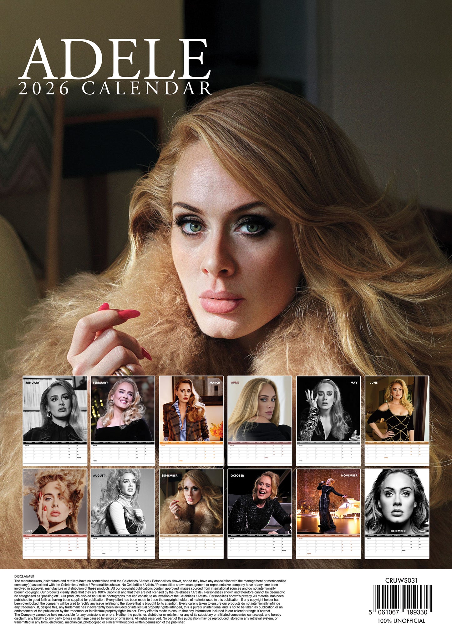 Adele Calendar 2026 – A Year of Soulful Elegance and Unforgettable Voice