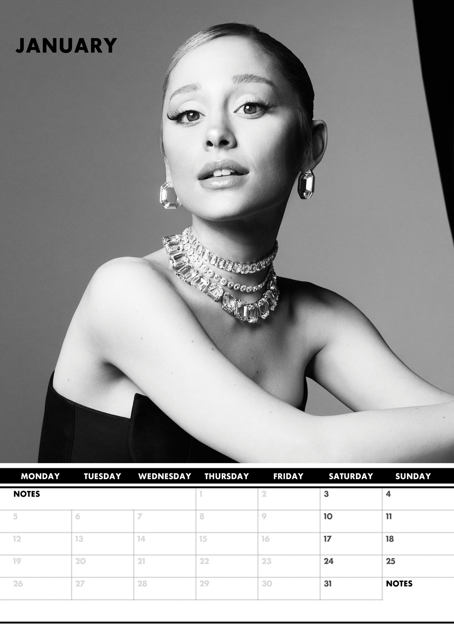 Ariana Grande Calendar 2026 – A Year of Pop Magic and Signature Style