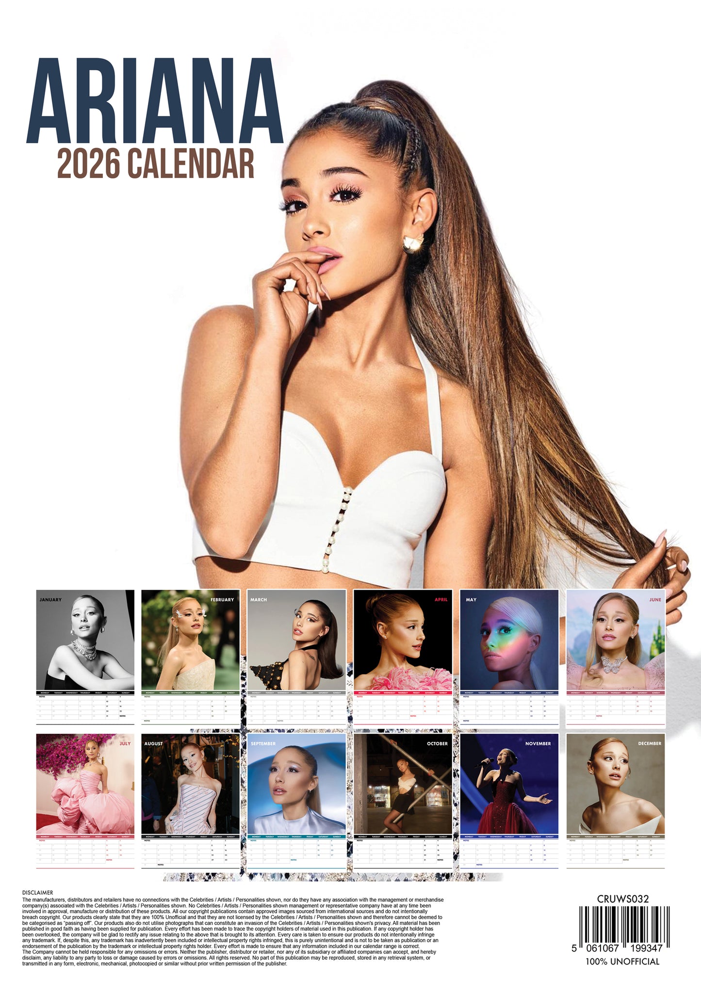 Ariana Grande Calendar 2026 – A Year of Pop Magic and Signature Style