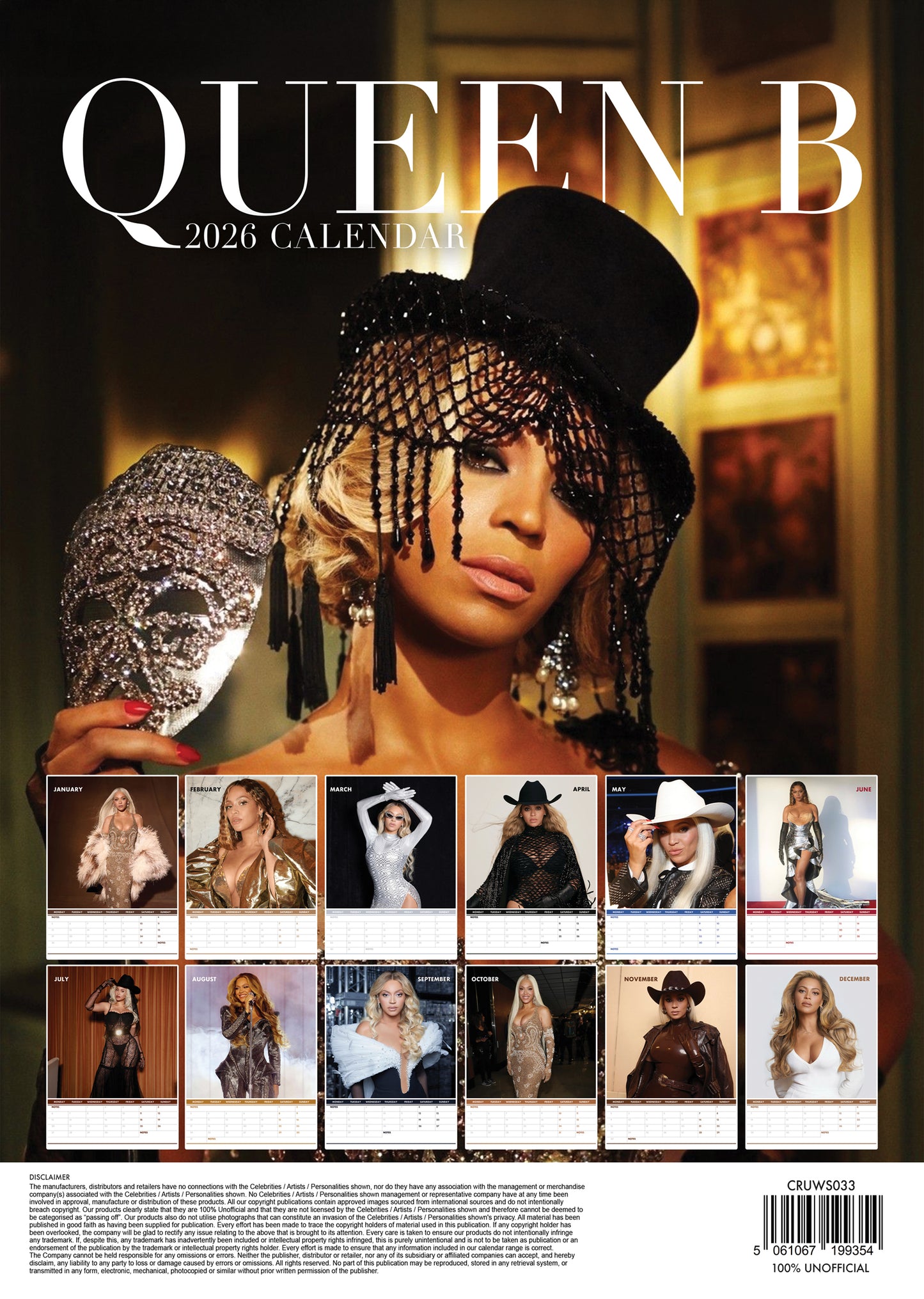 Beyoncé Calendar 2026 – A Year of Power, Elegance, and Unmatched Talent