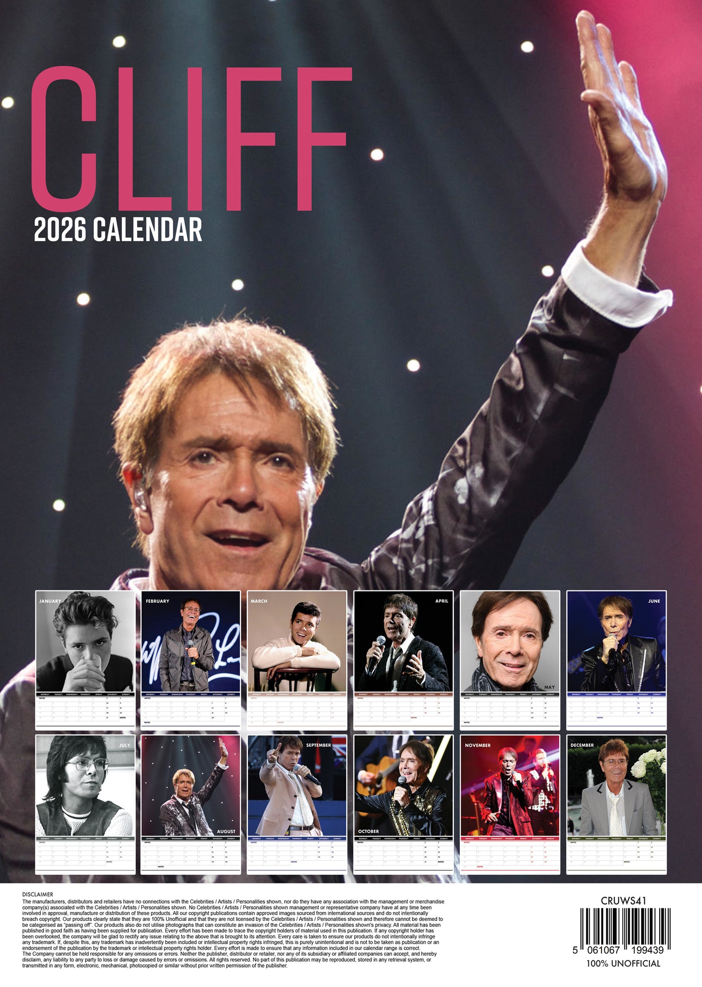 Cliff Richard Calendar 2026 – A Year of Timeless Hits and Iconic Moments