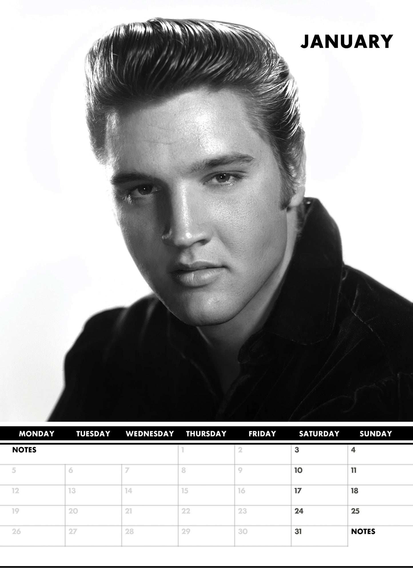 Elvis Calendar 2026 – A Year of Rock 'n' Roll Royalty