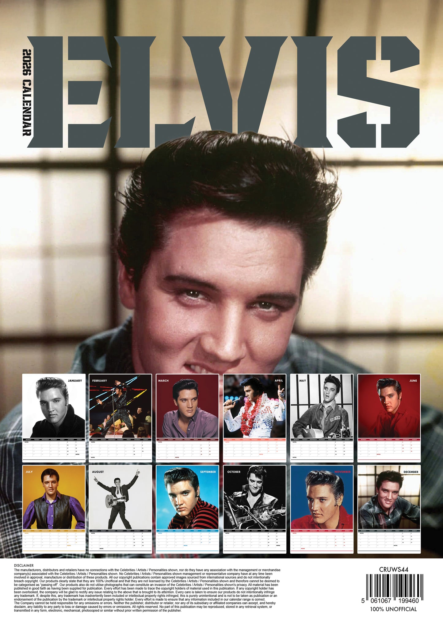 Elvis Calendar 2026 – A Year of Rock 'n' Roll Royalty