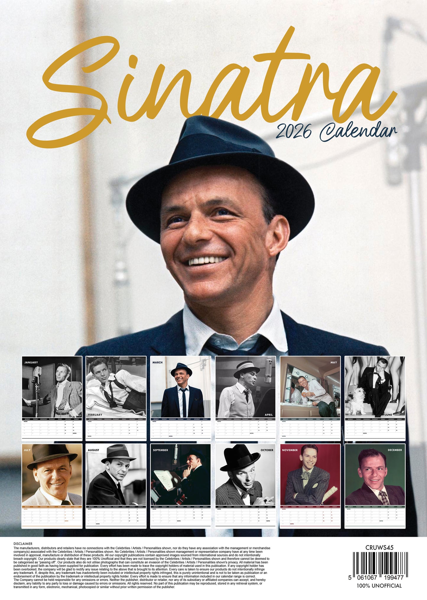 Frank Sinatra Calendar 2026 – A Year of Classic Elegance and Timeless Music