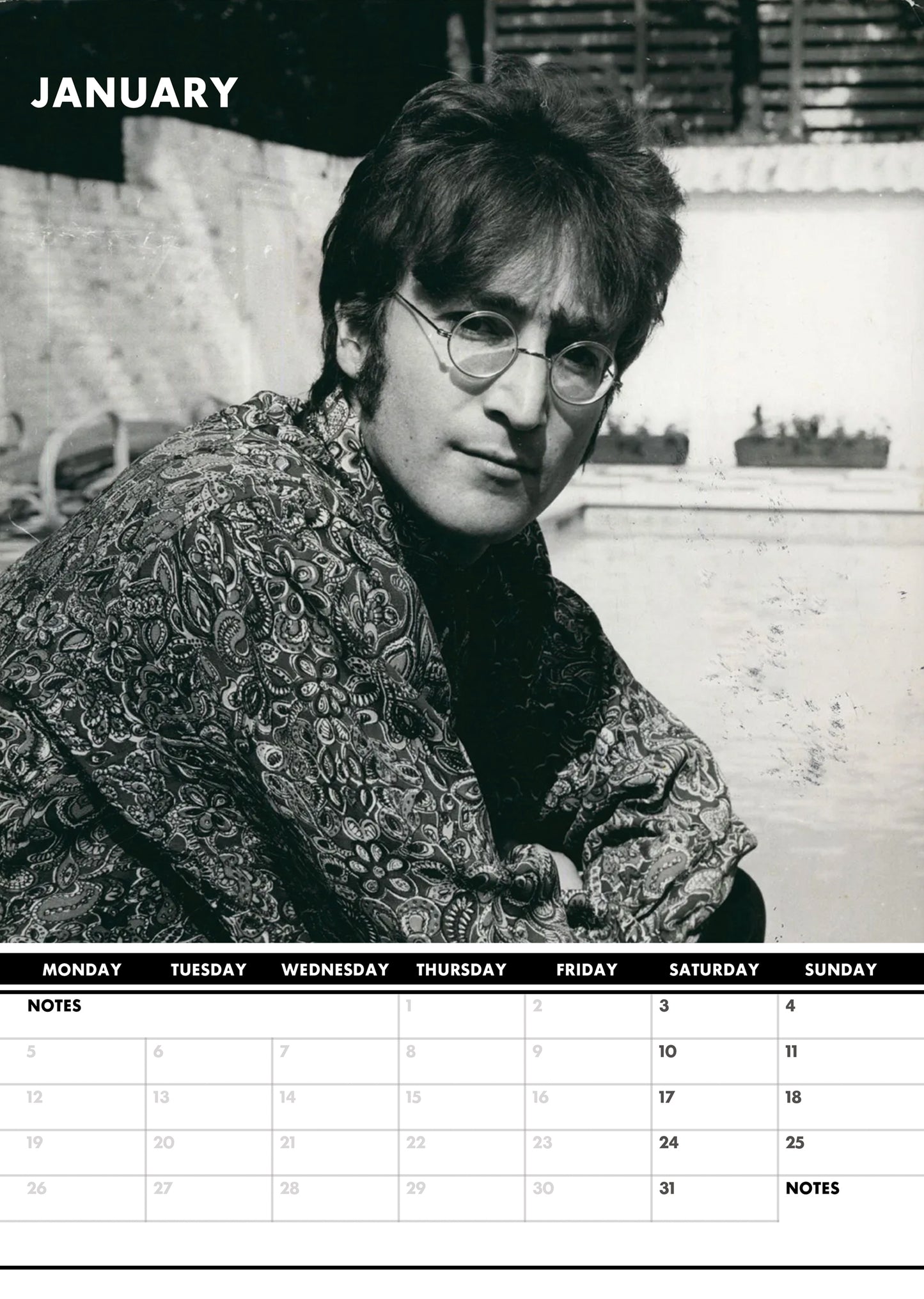 John Lennon Calendar 2026 – A Year of Peace, Music, and Legacy