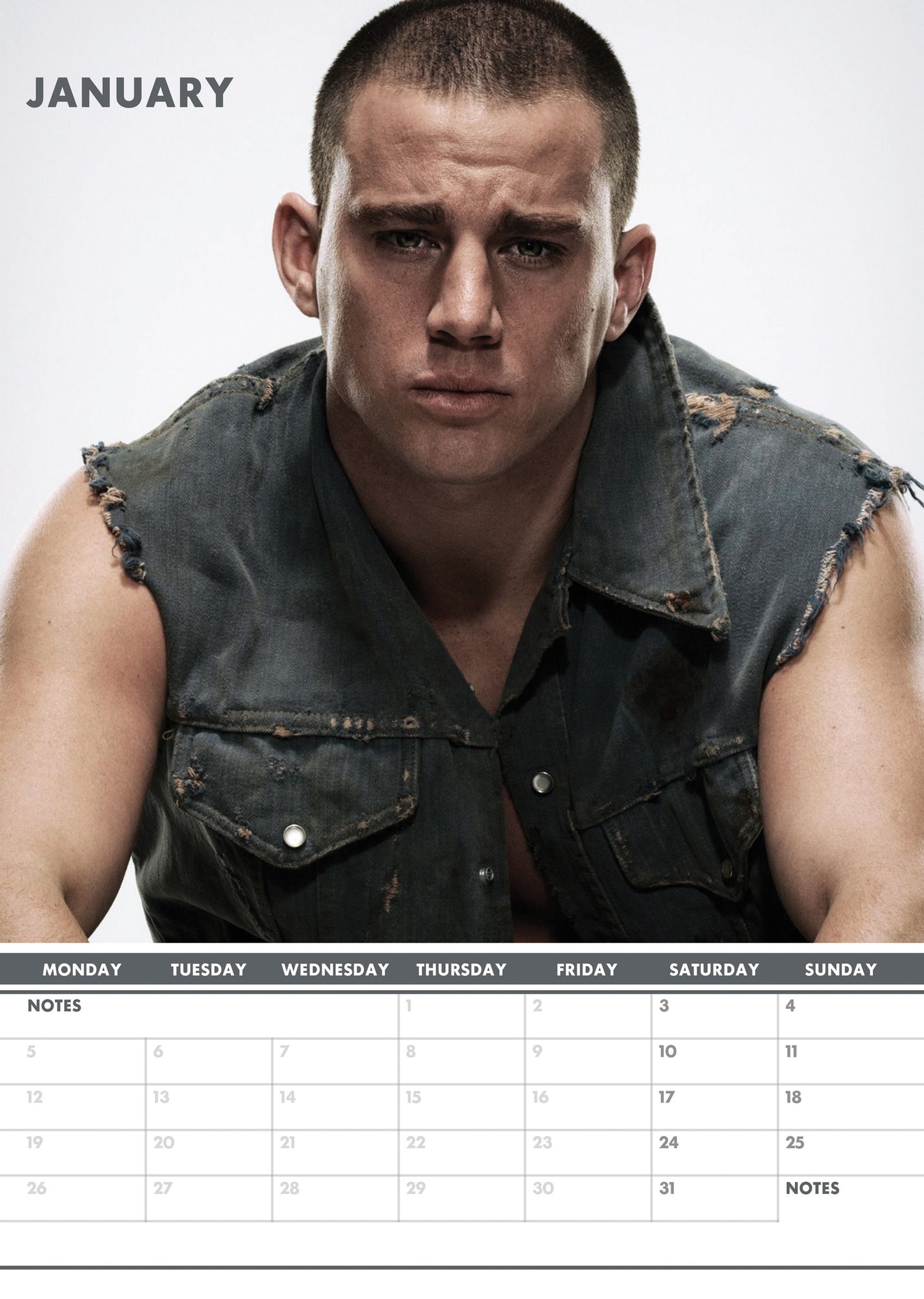 Channing Tatum Calendar 2026 – A Year of Charm, Moves, and Movie Star Magic