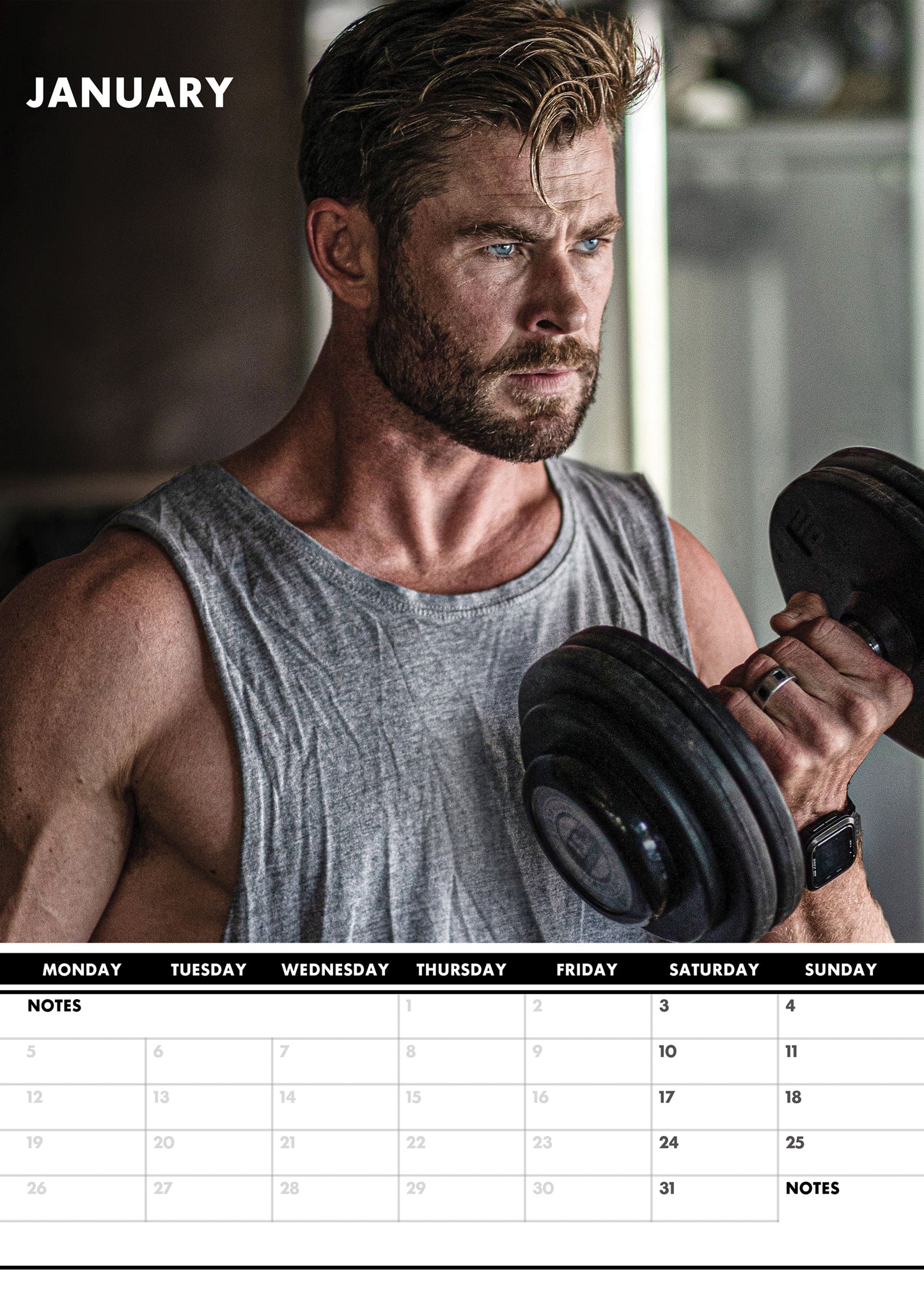 Chris Hemsworth Calendar 2026