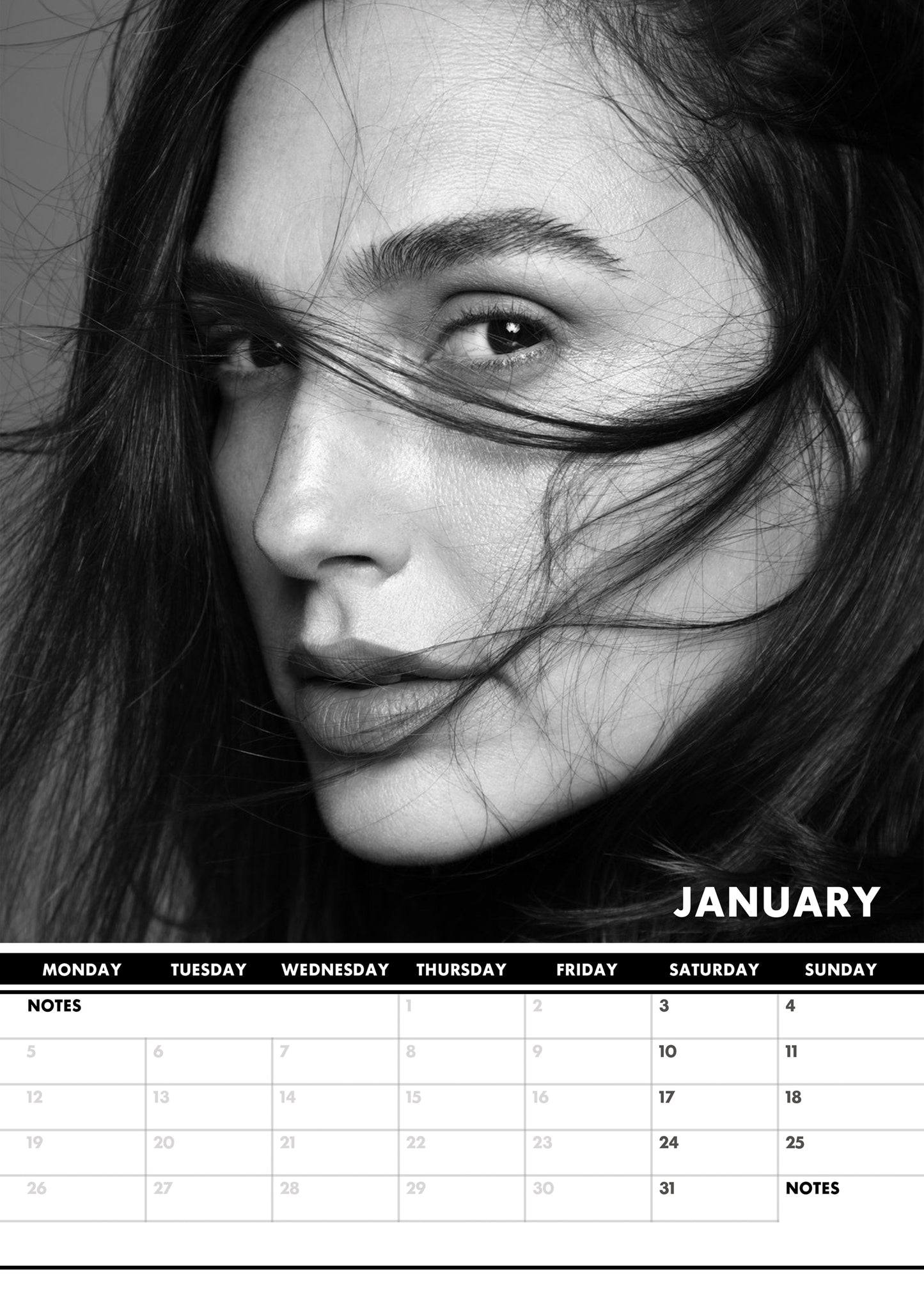 Gal Gadot Calendar 2026