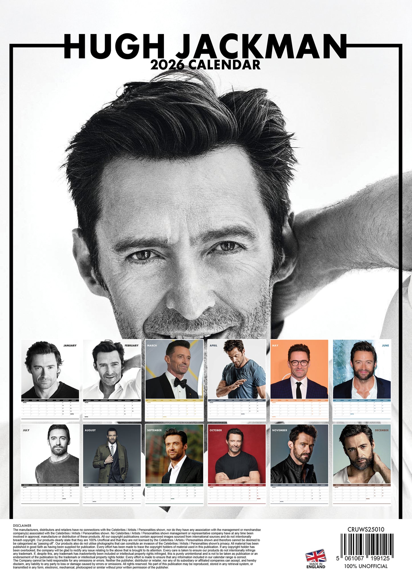 Hugh Jackman Calendar 2026