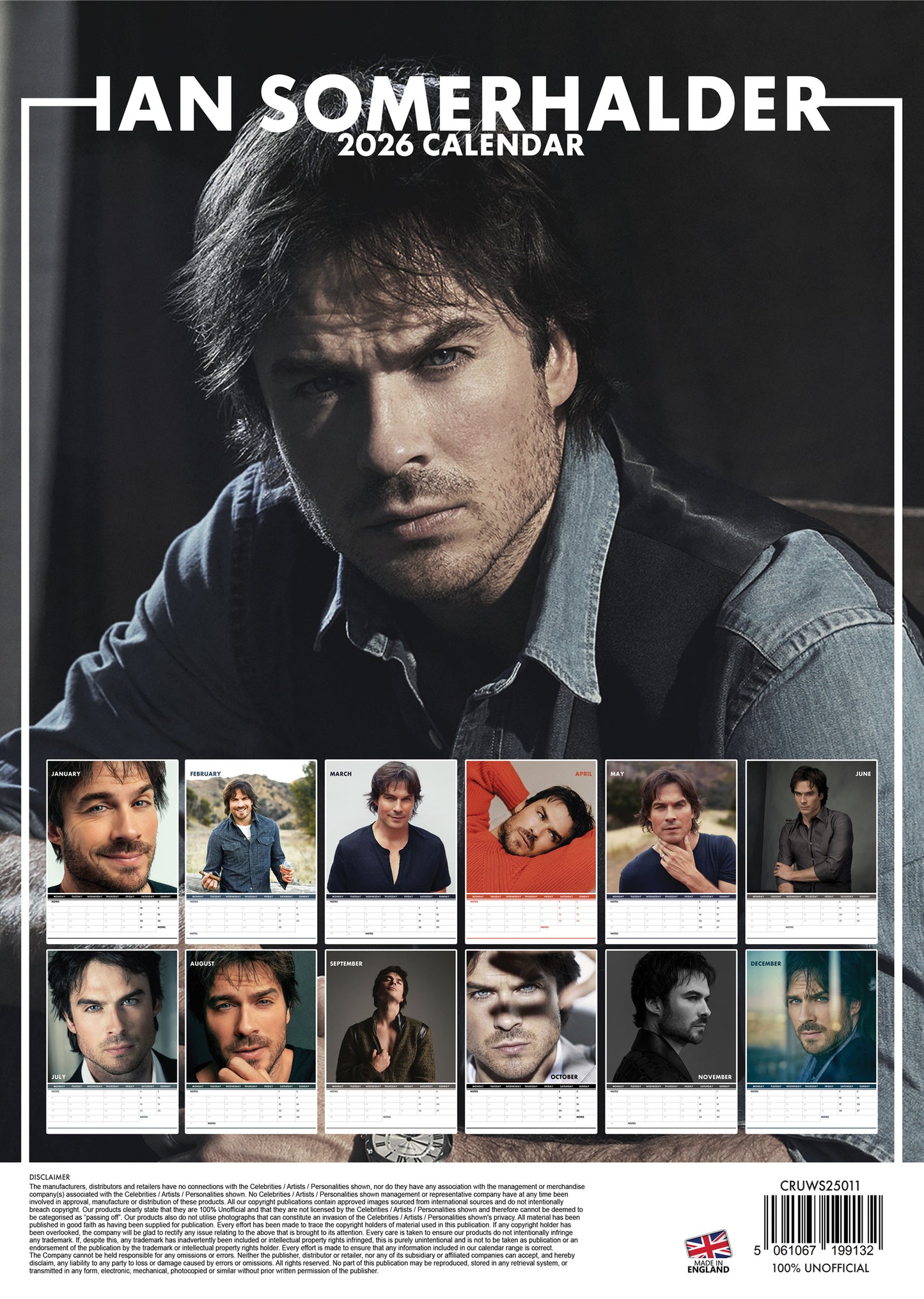 Ian Somerhalder Calendar 2026