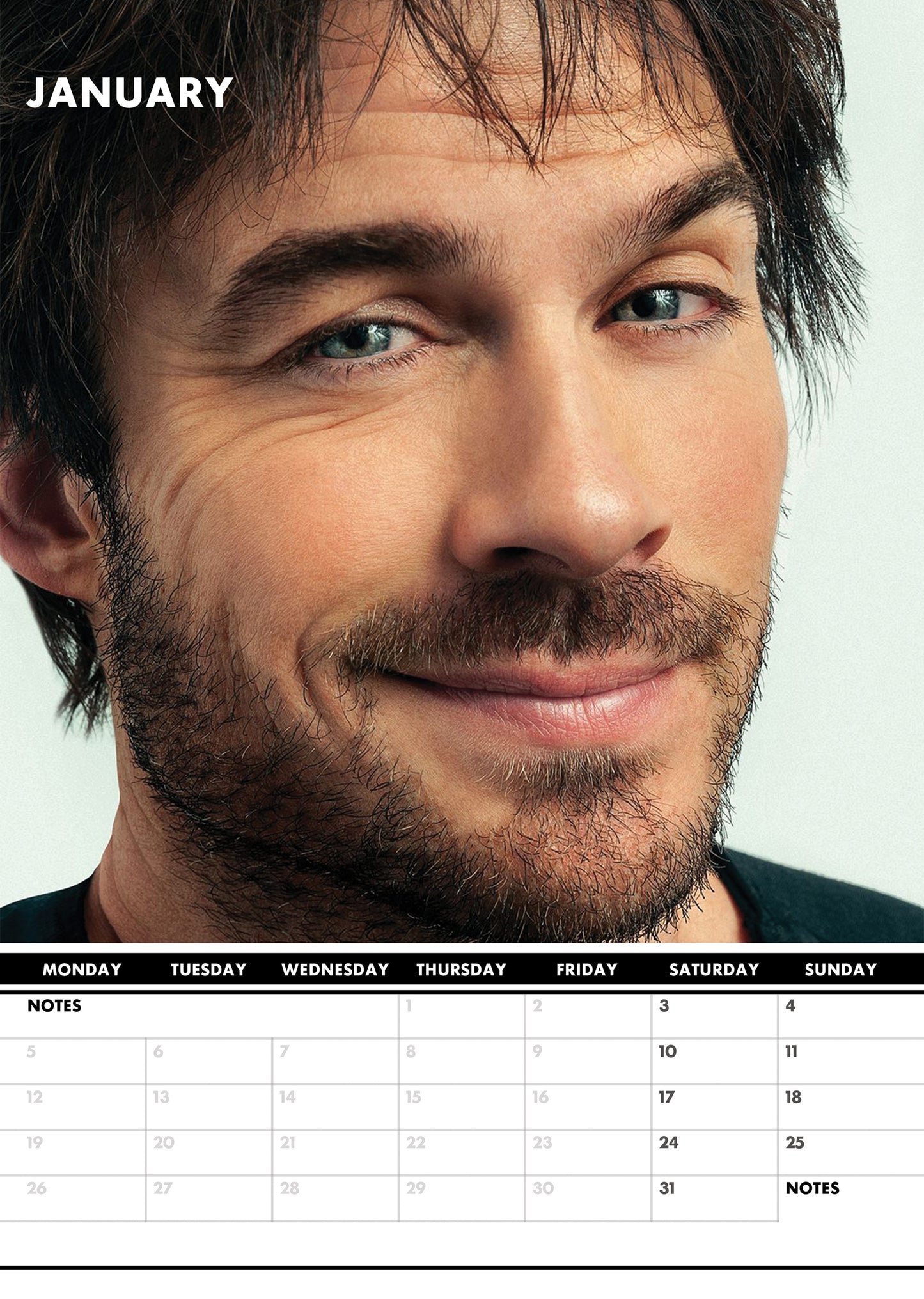 Ian Somerhalder Calendar 2026