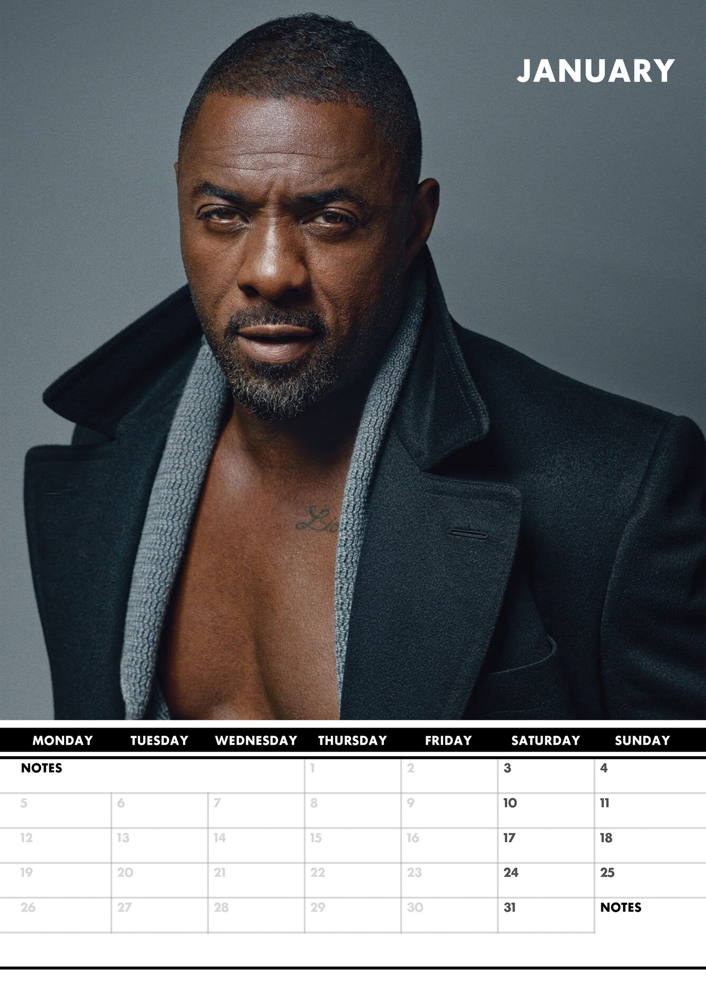 Idris Elba Calendar 2026
