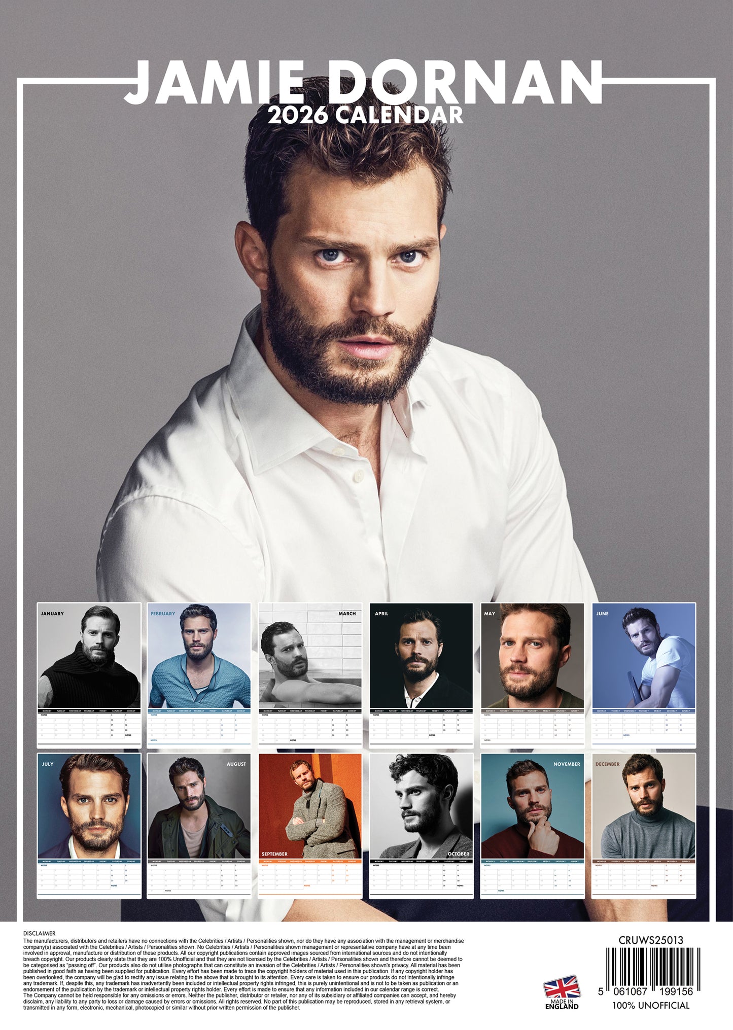 Jamie Dornan Calendar 2026