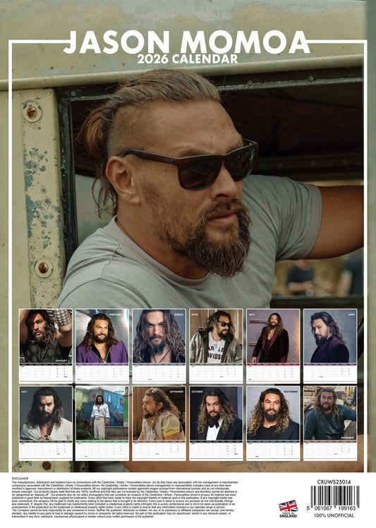 Jason Momoa Calendar 2026 – A Year of Strength, Adventure & Iconic Characters