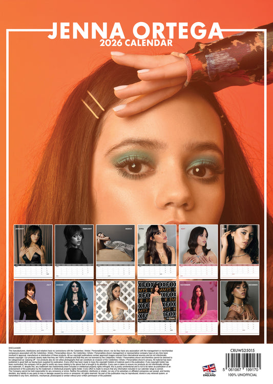 Jenna Ortega Calendar 2026 – A Year of Talent, Charm & Rising Stardom