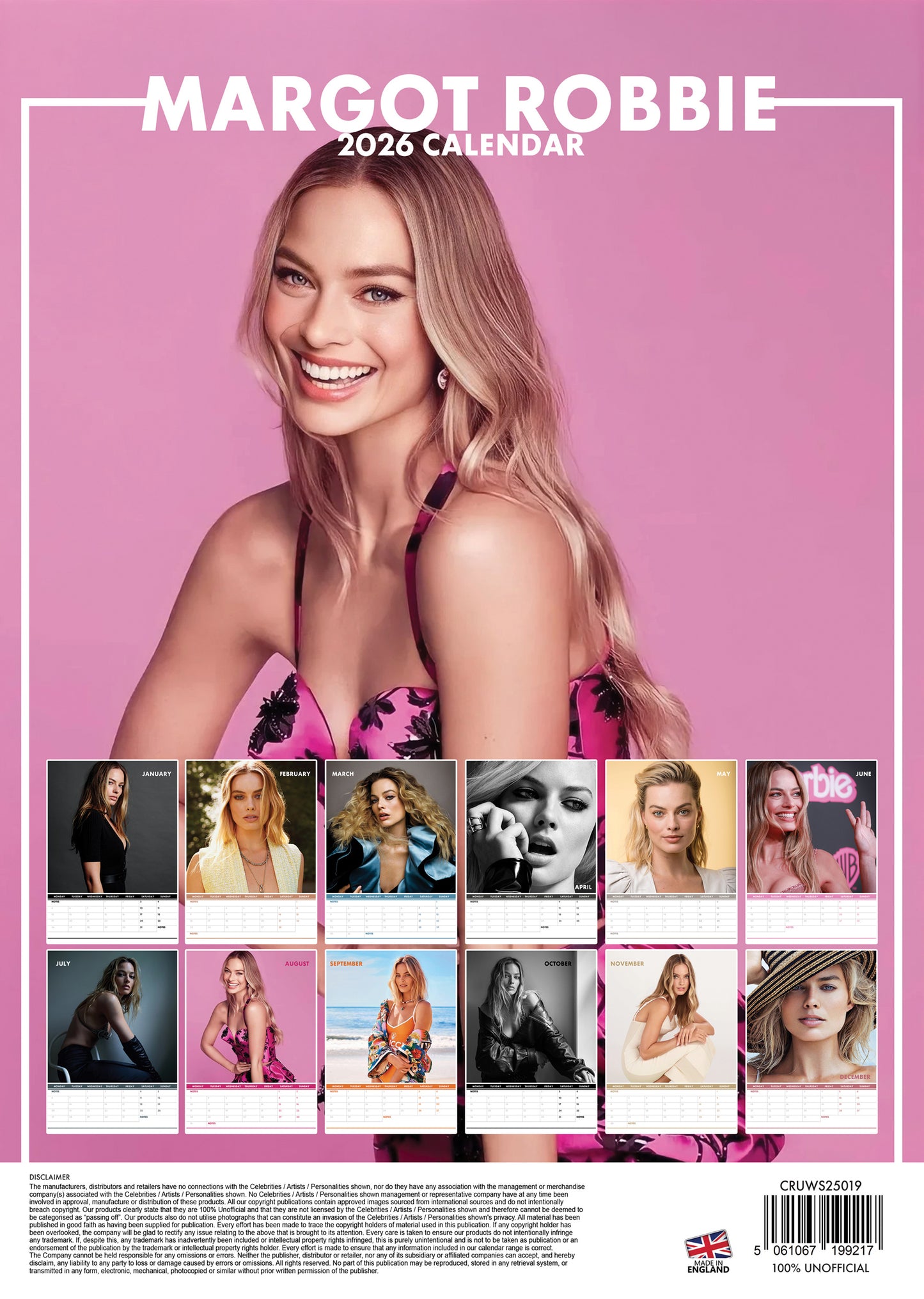 Margot Robbie Calendar 2026
