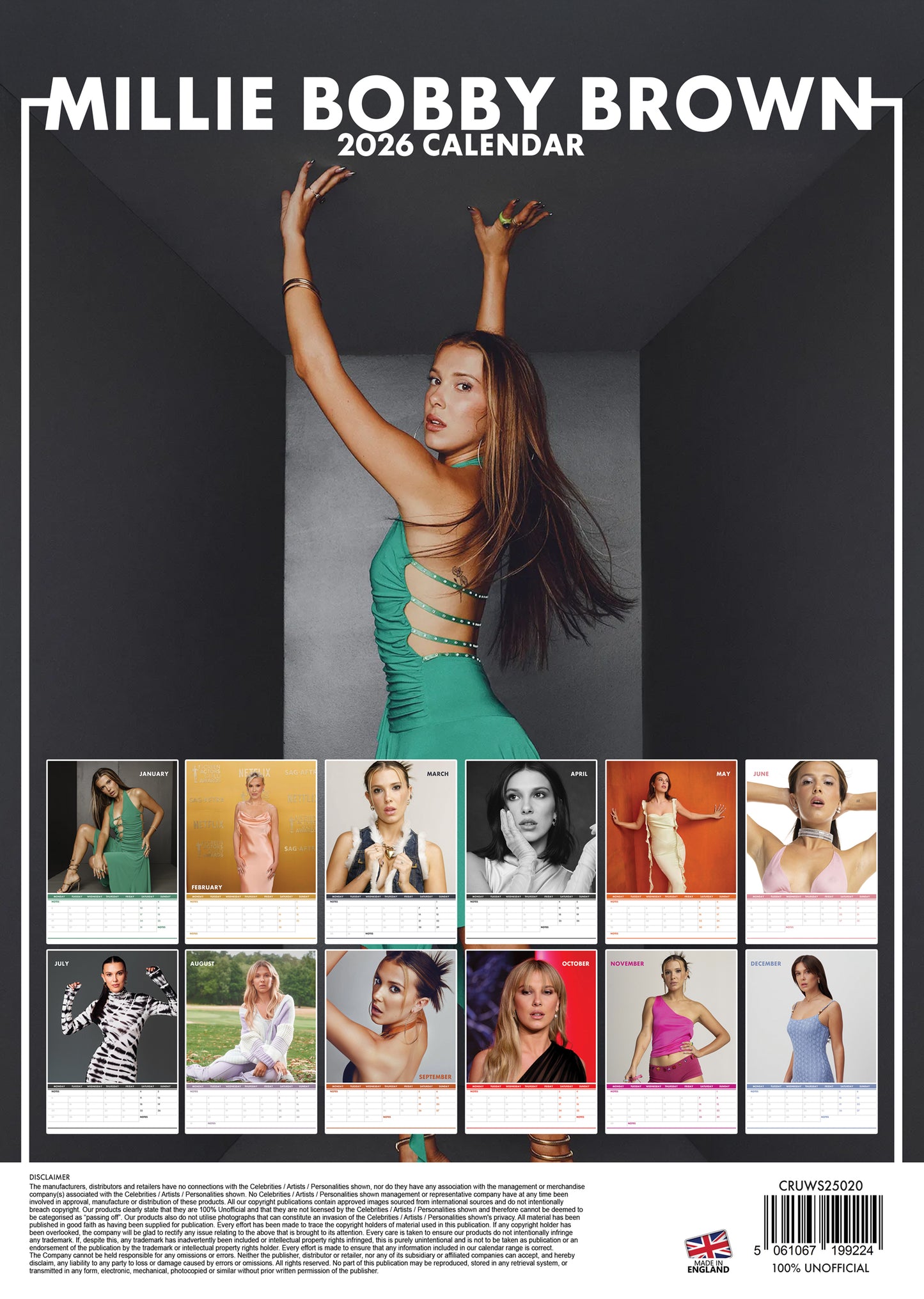 Millie Bobby Brown Calendar 2026