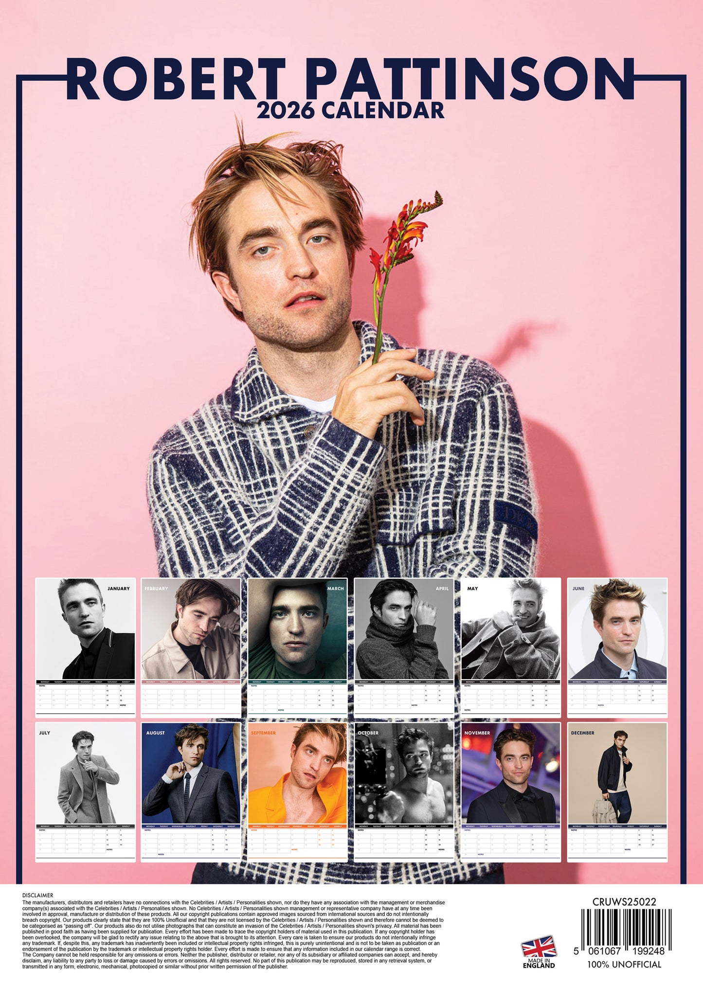 Robert Pattinson Calendar 2026