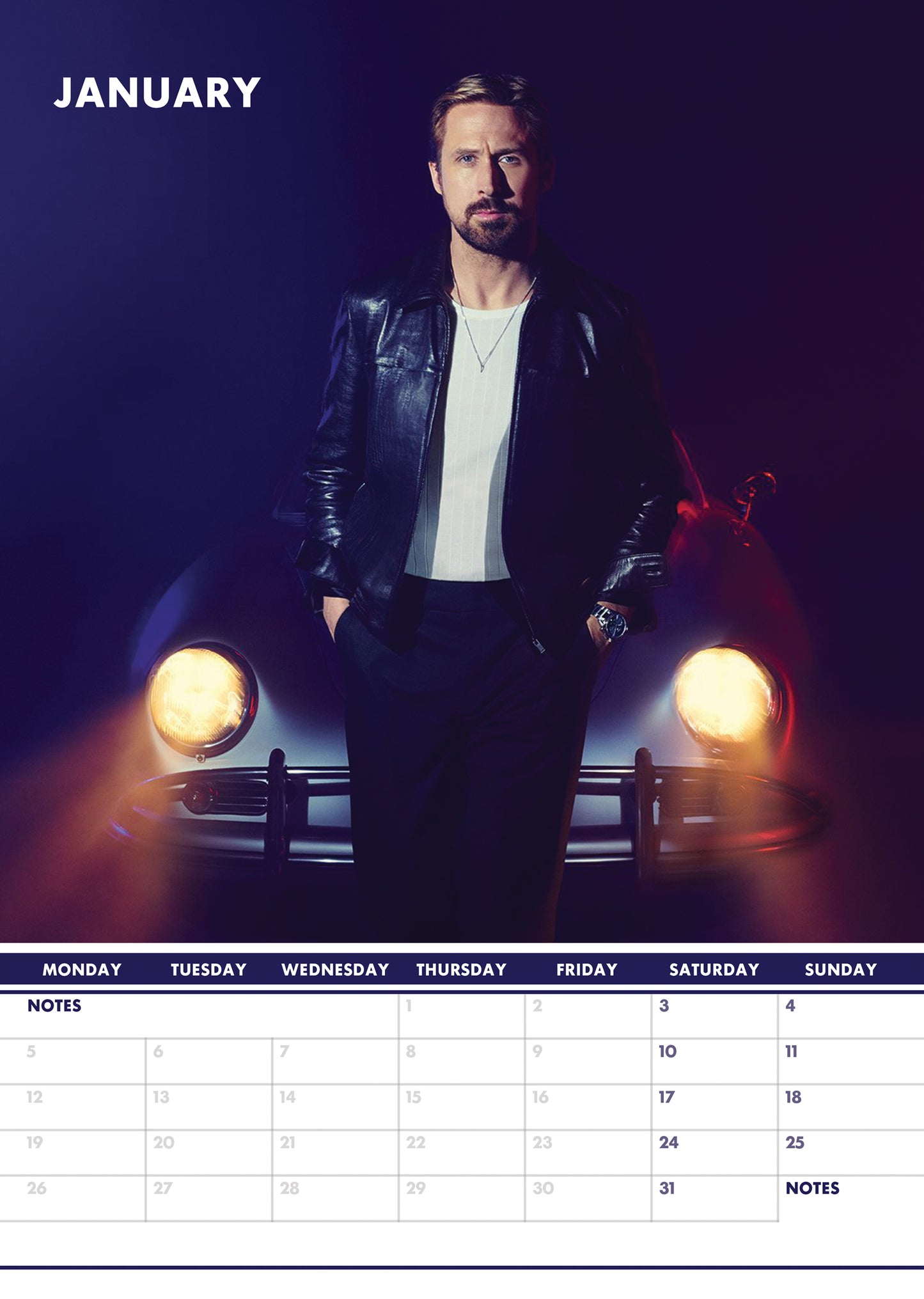 Ryan Gosling Calendar 2026