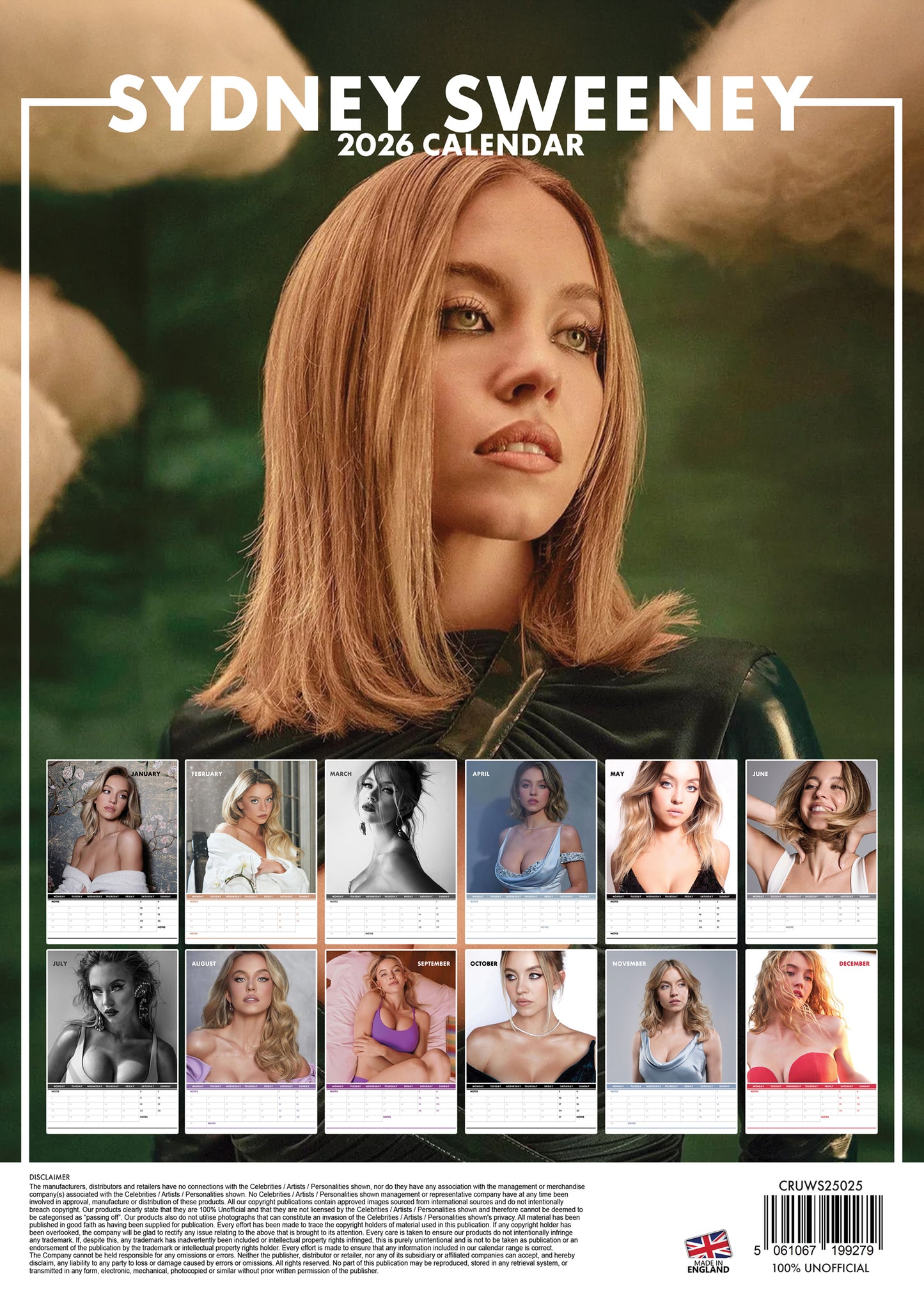 Sydney Sweeney Calendar 2026