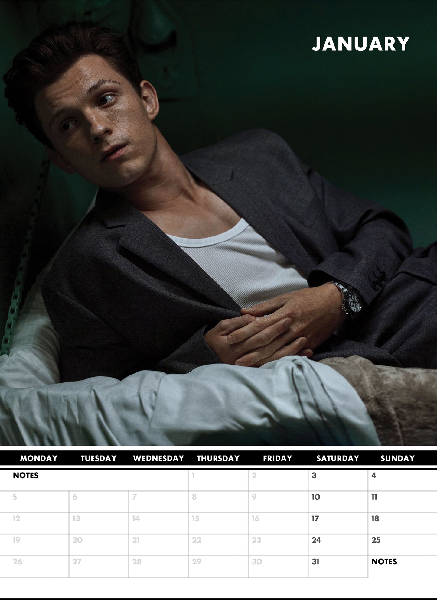 Tom Holland Calendar 2026 – A Year of Heroism, Charm & Cinematic Adventures