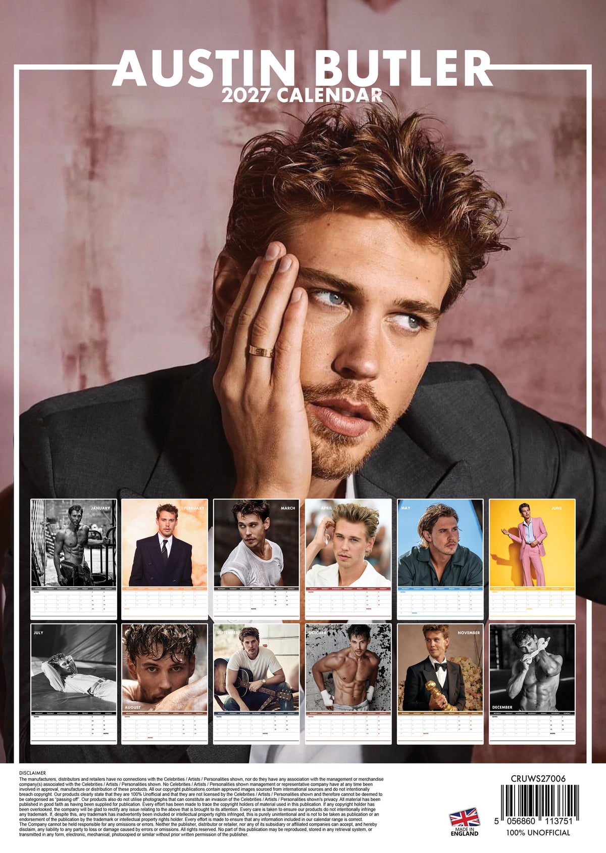 Austin Butler Calendar 2027