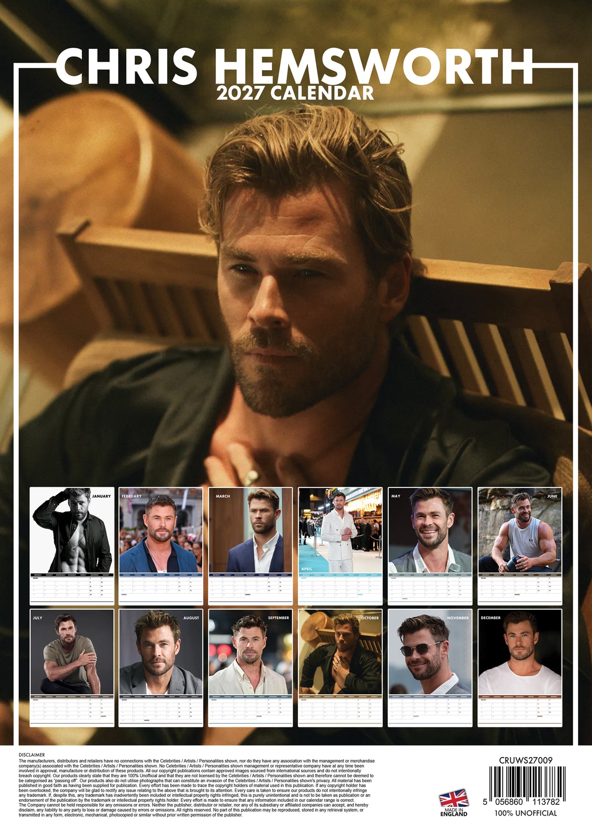 Chris Hemsworth Calendar 2027