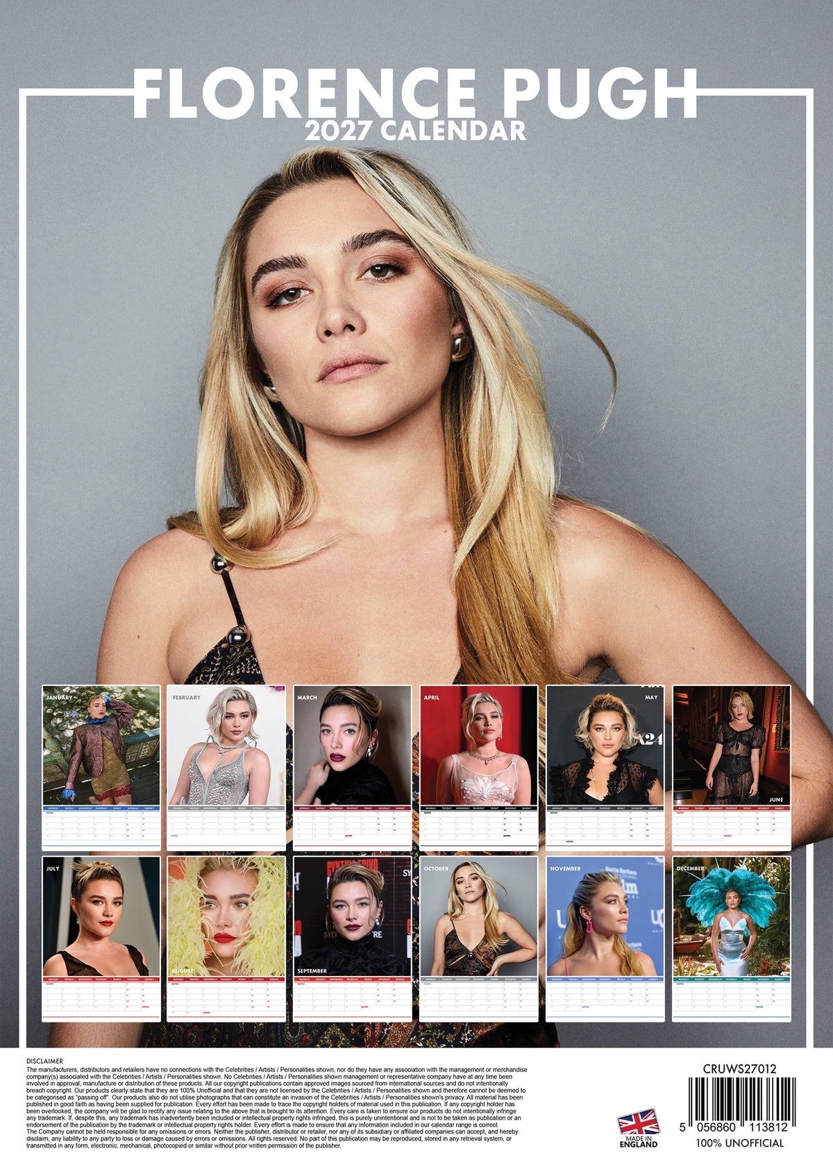 Florence Pugh Calendar 2027