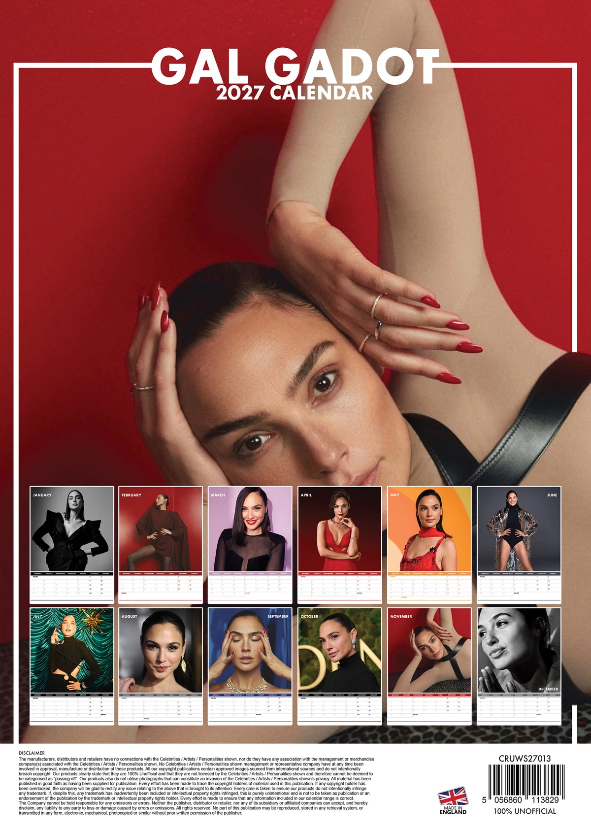 Gal Gadot Calendar 2027