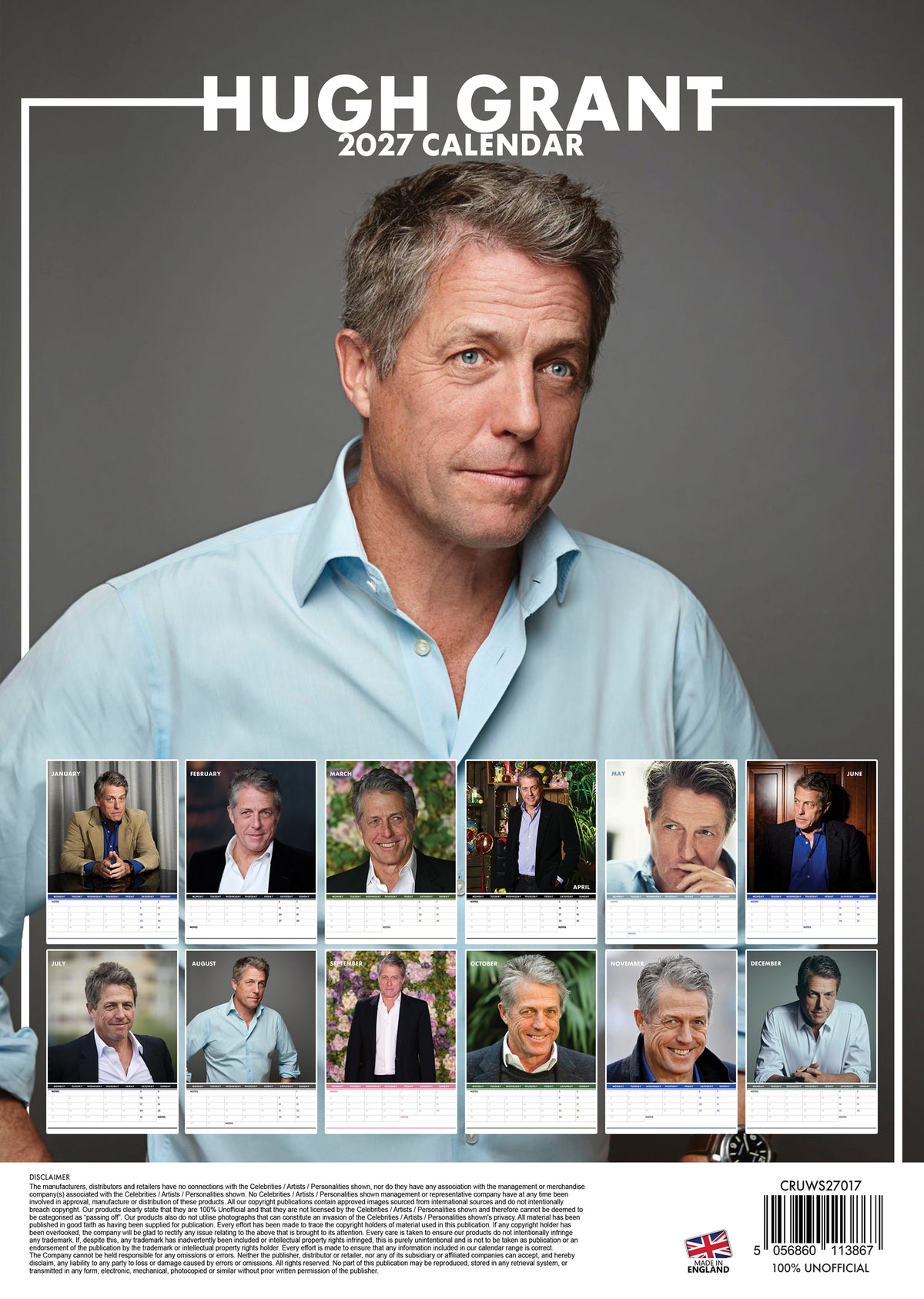 Hugh Grant Calendar 2027