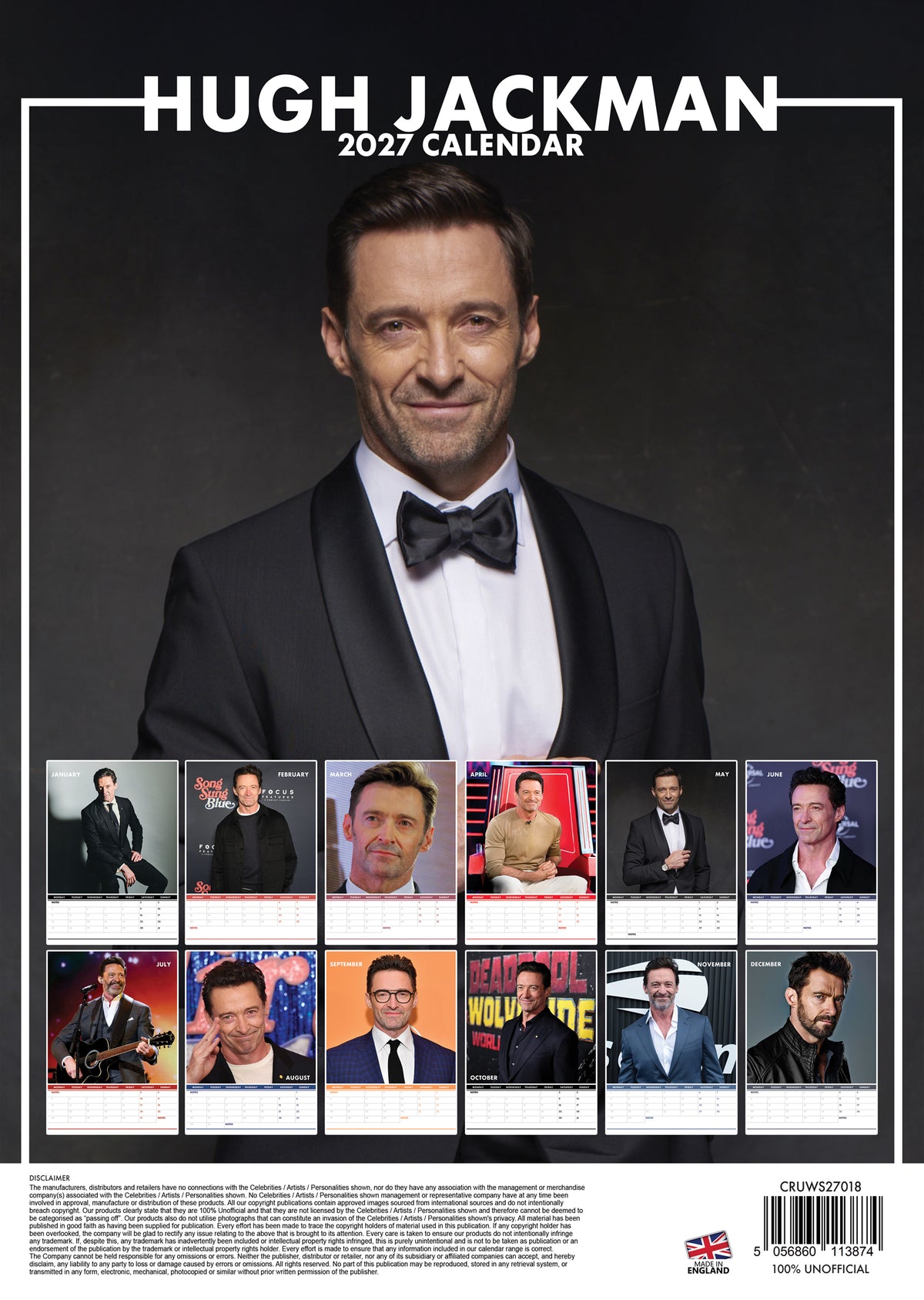 Hugh Jackman Calendar 2027
