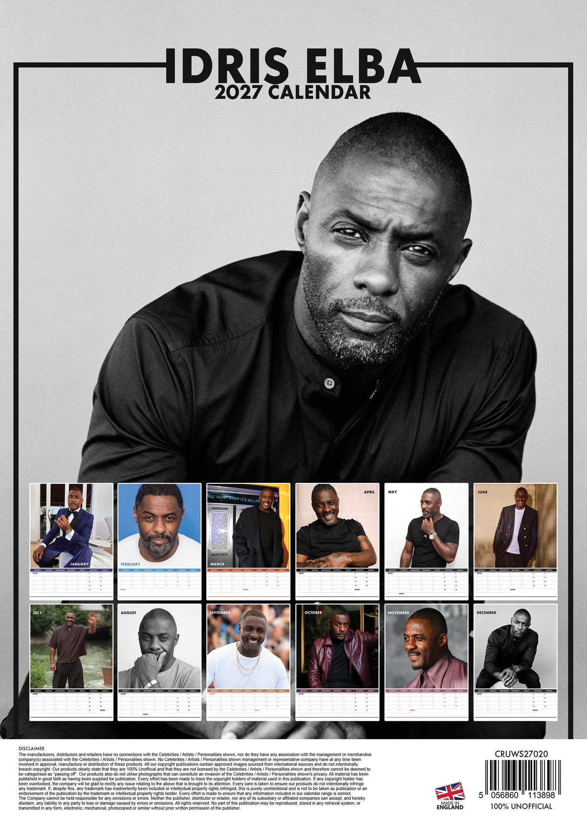 Idris Elba Calendar 2027