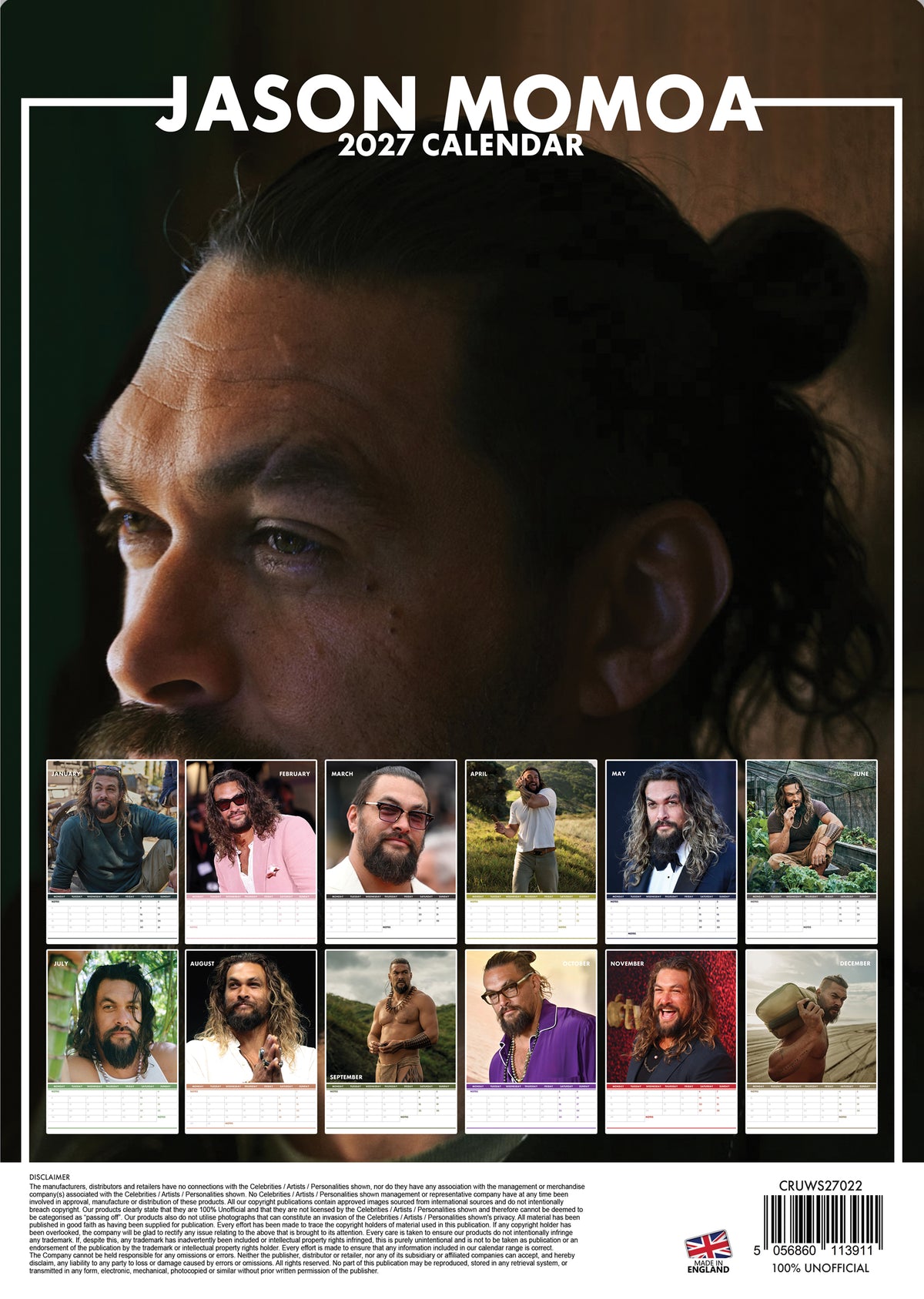 Jason Momoa Calendar 2027