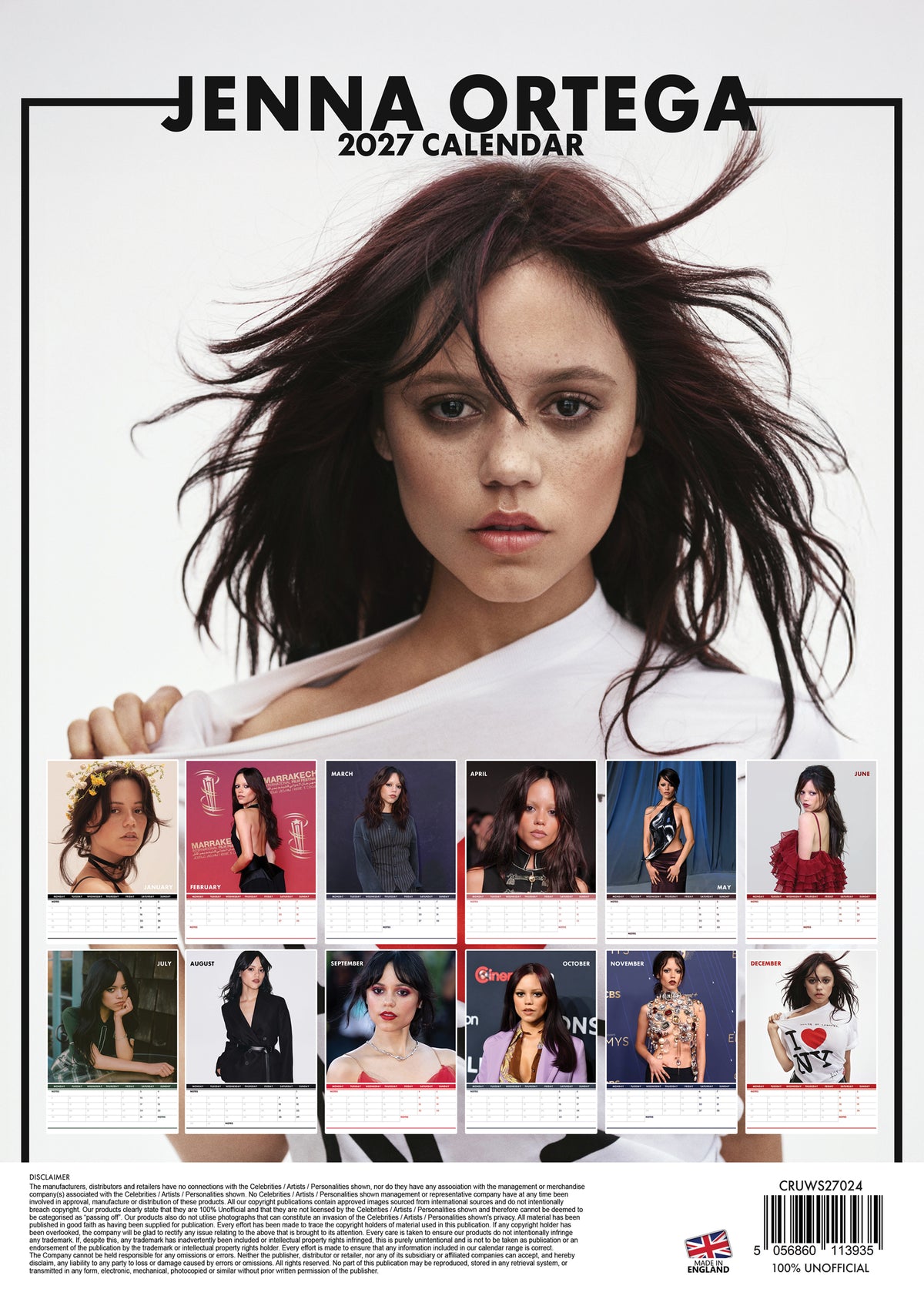 Jenna Ortega Calendar 2027