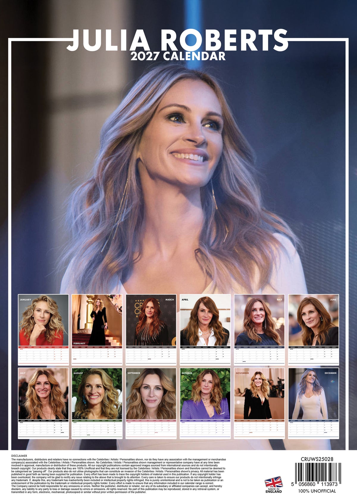 Julia Roberts Calendar 2027