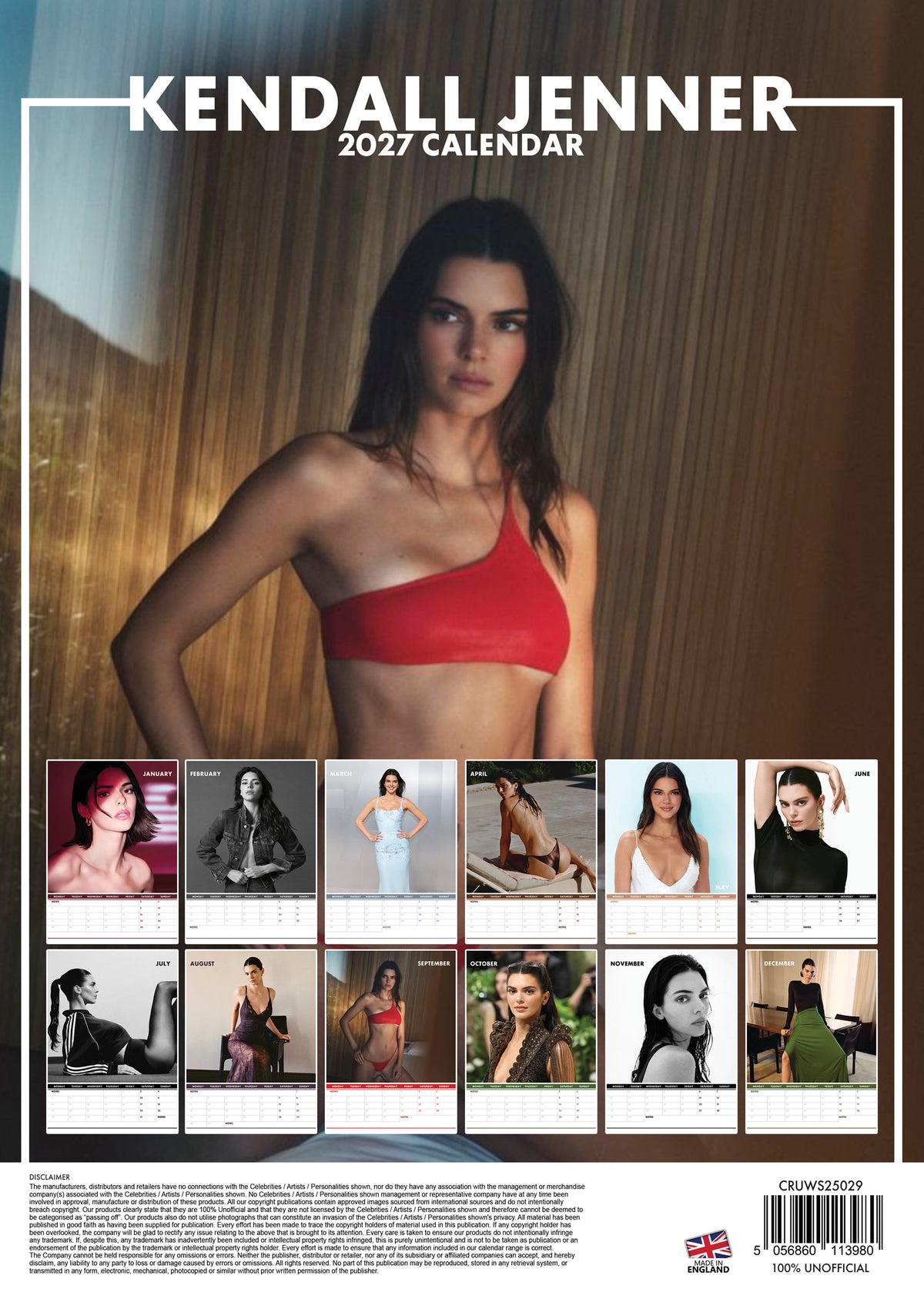 Kendall Jenner Calendar 2027