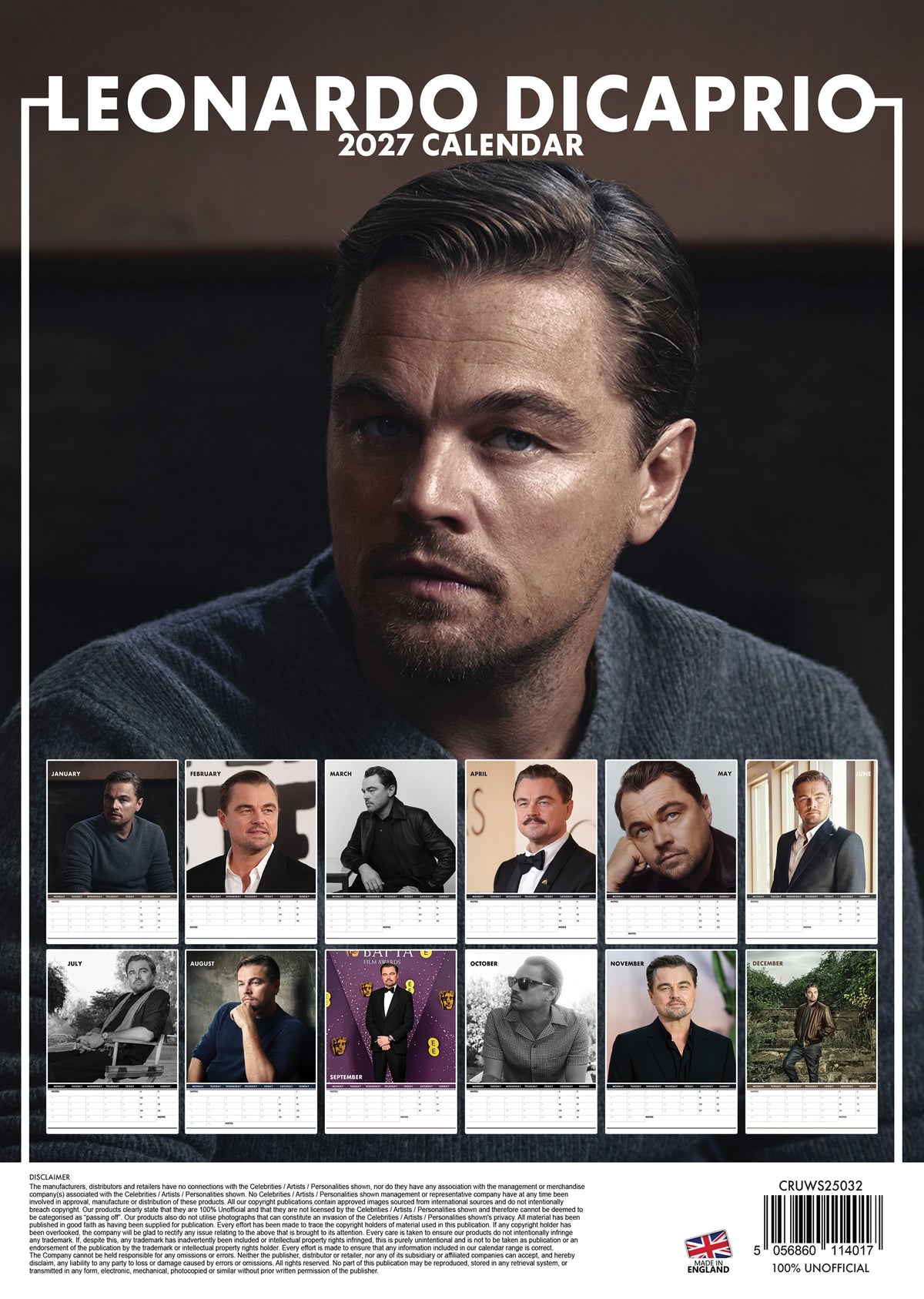 Leonardo DiCaprio Calendar 2027