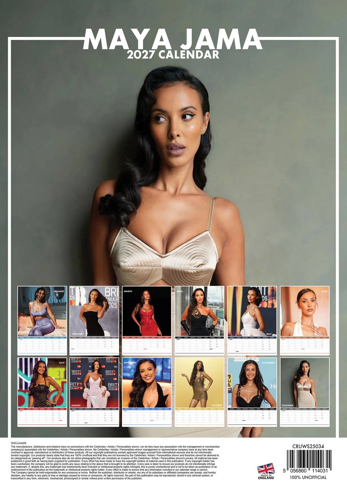 Maya Jama Calendar 2027